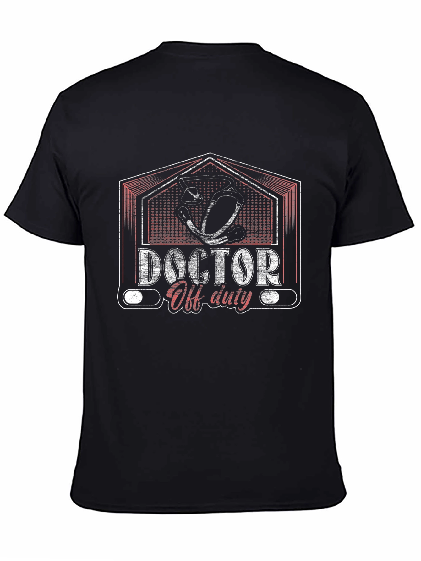 Doctor Off Duty Graphic T-Shirt - Black