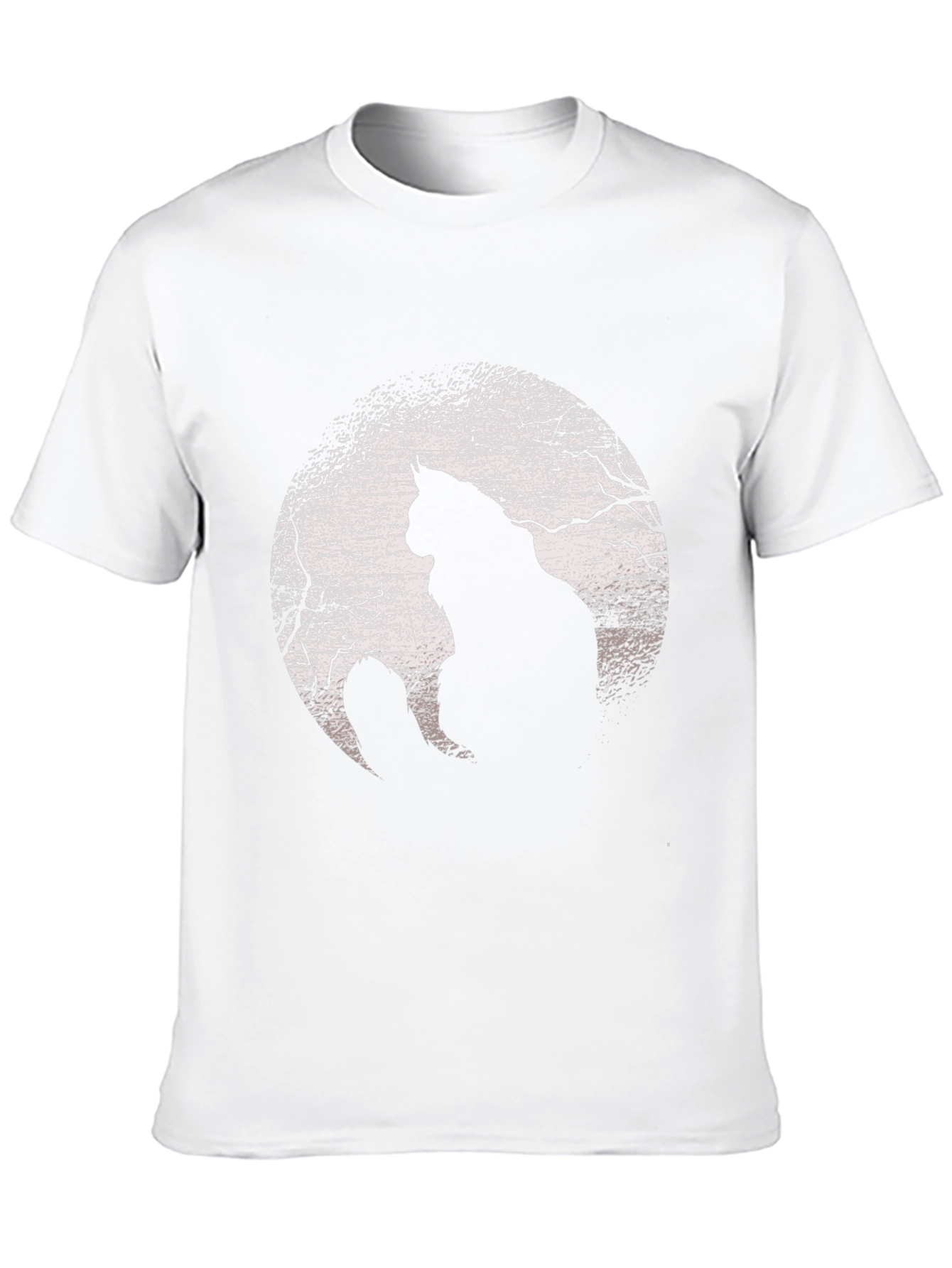 Cat Silhouette Moon Graphic T-Shirt