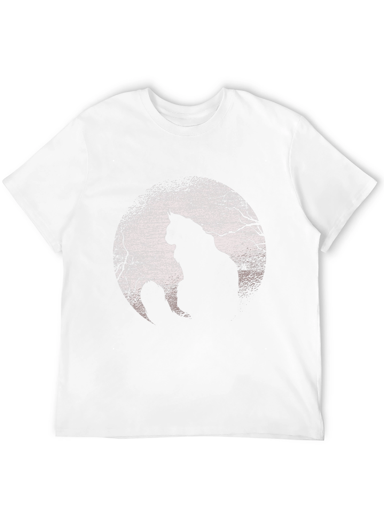 Cat Silhouette Moon Graphic T-Shirt