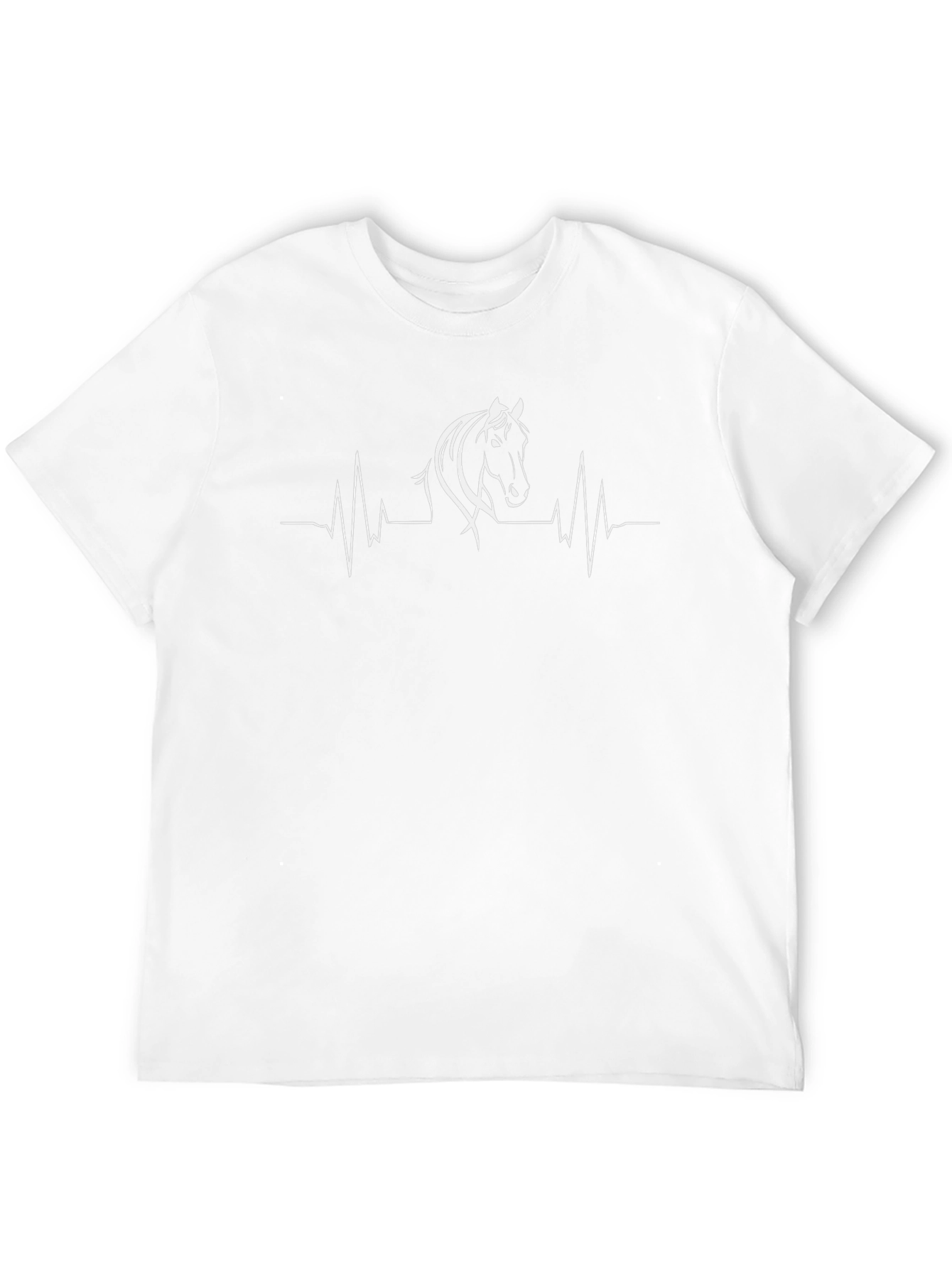 Horse Heartbeat Graphic T-Shirt - Black