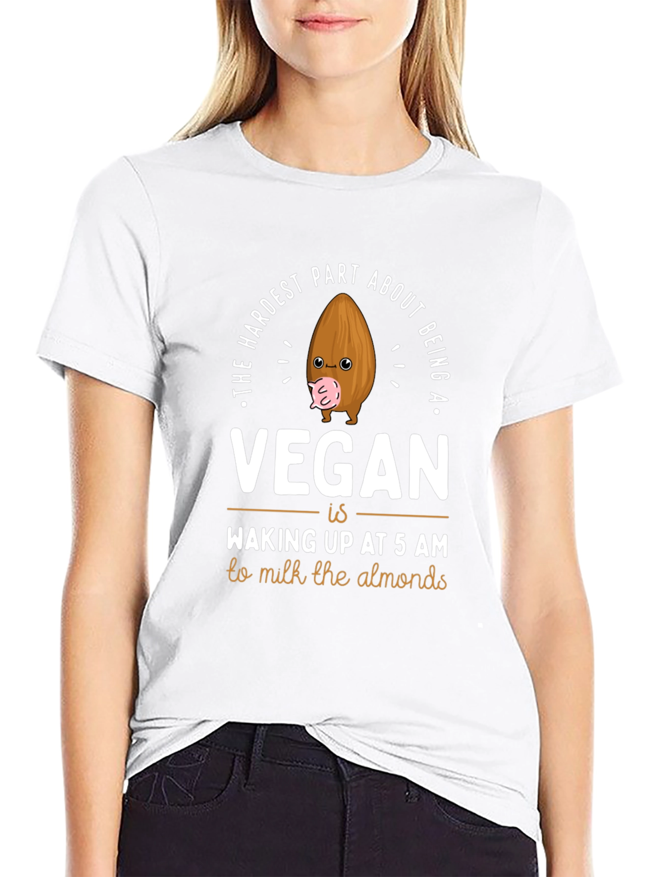Vegan Almond Milk T-Shirt: Funny Vegan Graphic Tee