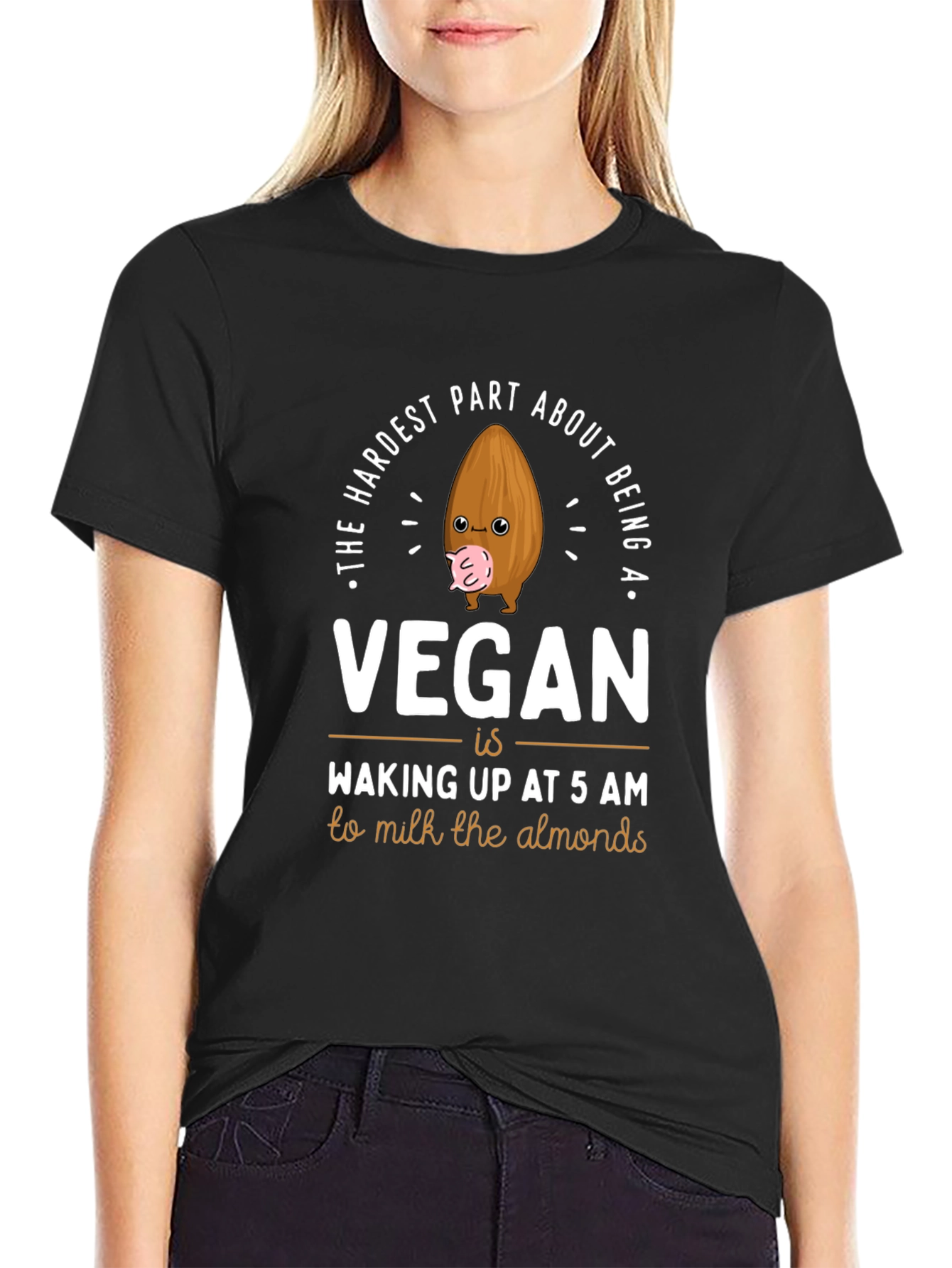 Vegan Almond Milk T-Shirt: Funny Vegan Graphic Tee
