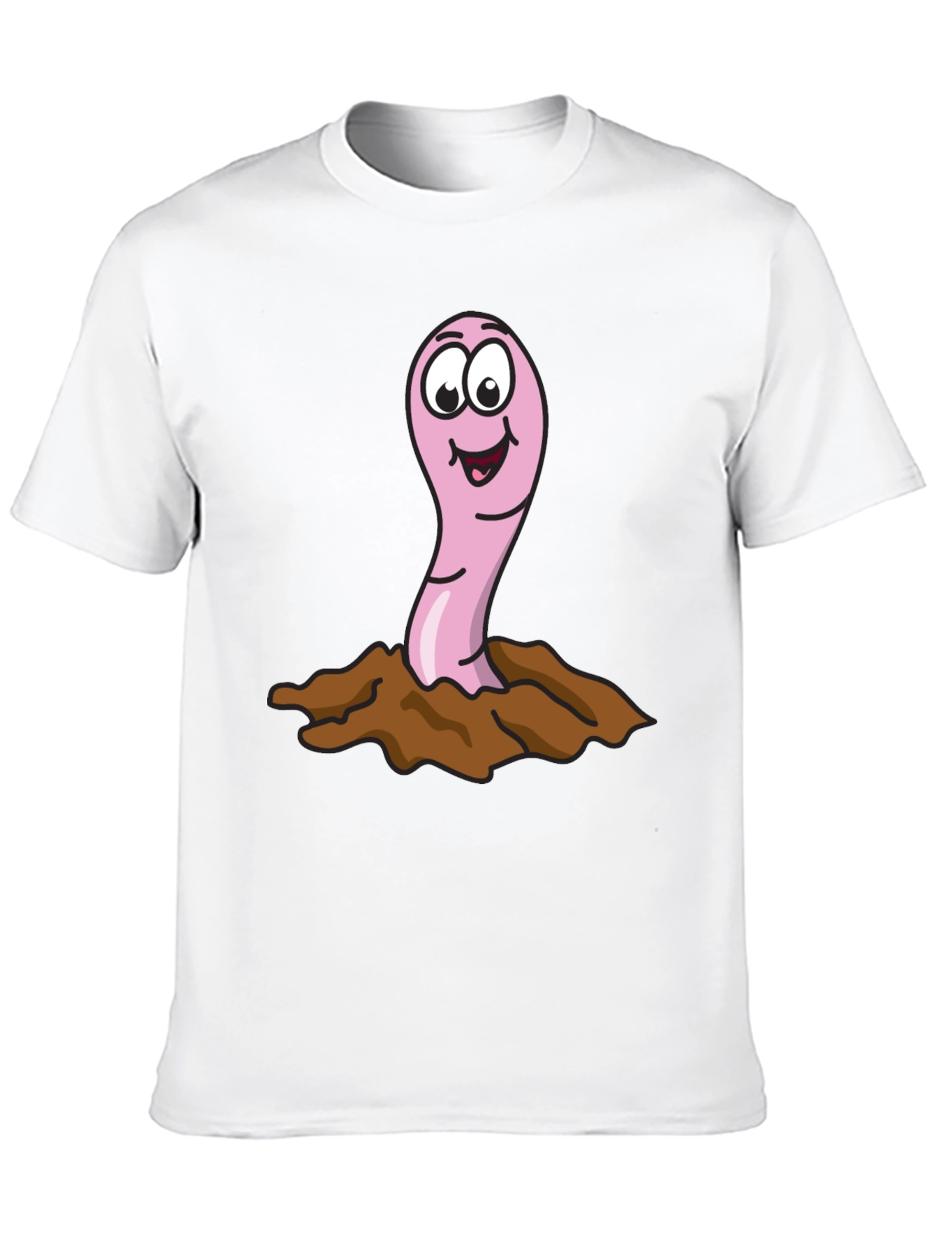 Funny Worm T-Shirt - Cartoon Earthworm Tee