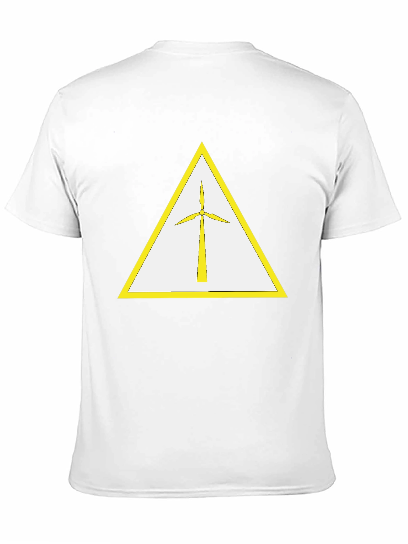 Wind Turbine T-Shirt - Yellow Triangle Design