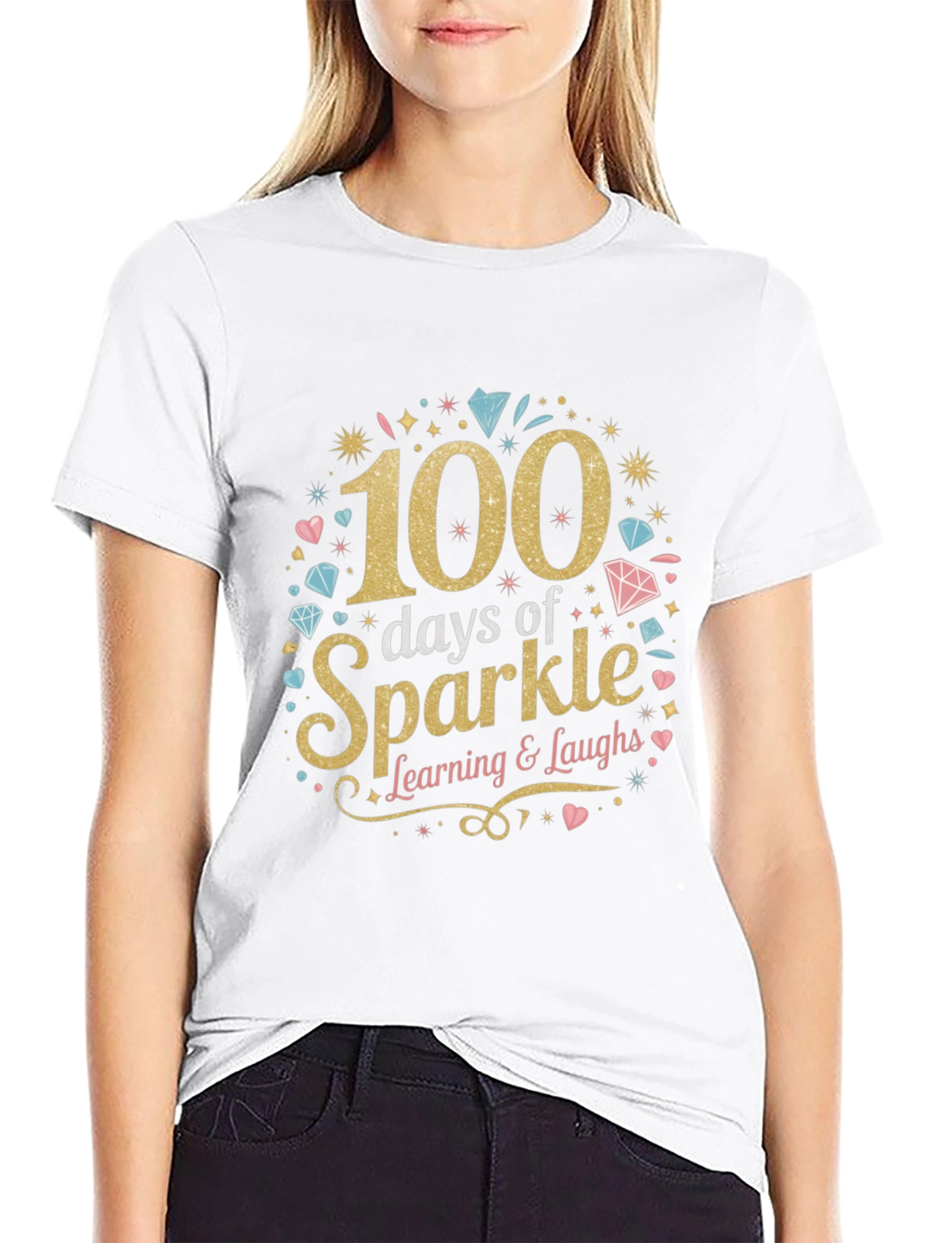 100 Days of Sparkle T-Shirt Learning Tee