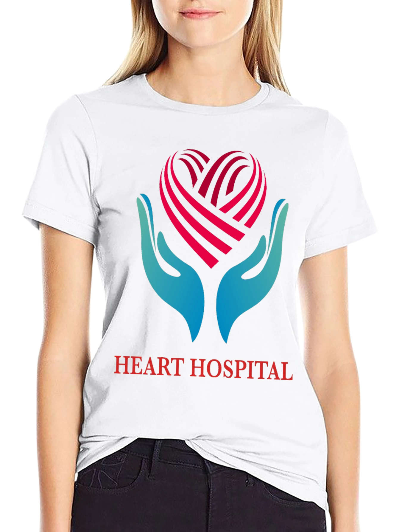 Heart Hospital Graphic T-Shirt - Medical Love Tee