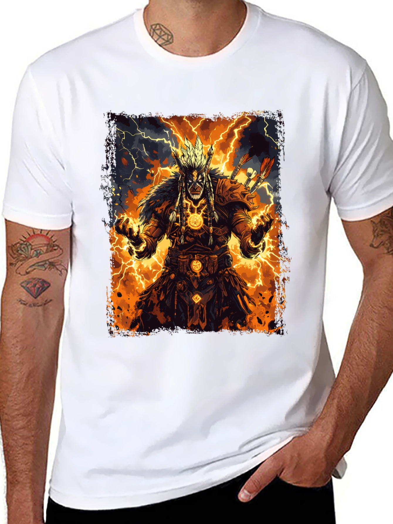 Electric Shaman Graphic Tee - Black T-Shirt