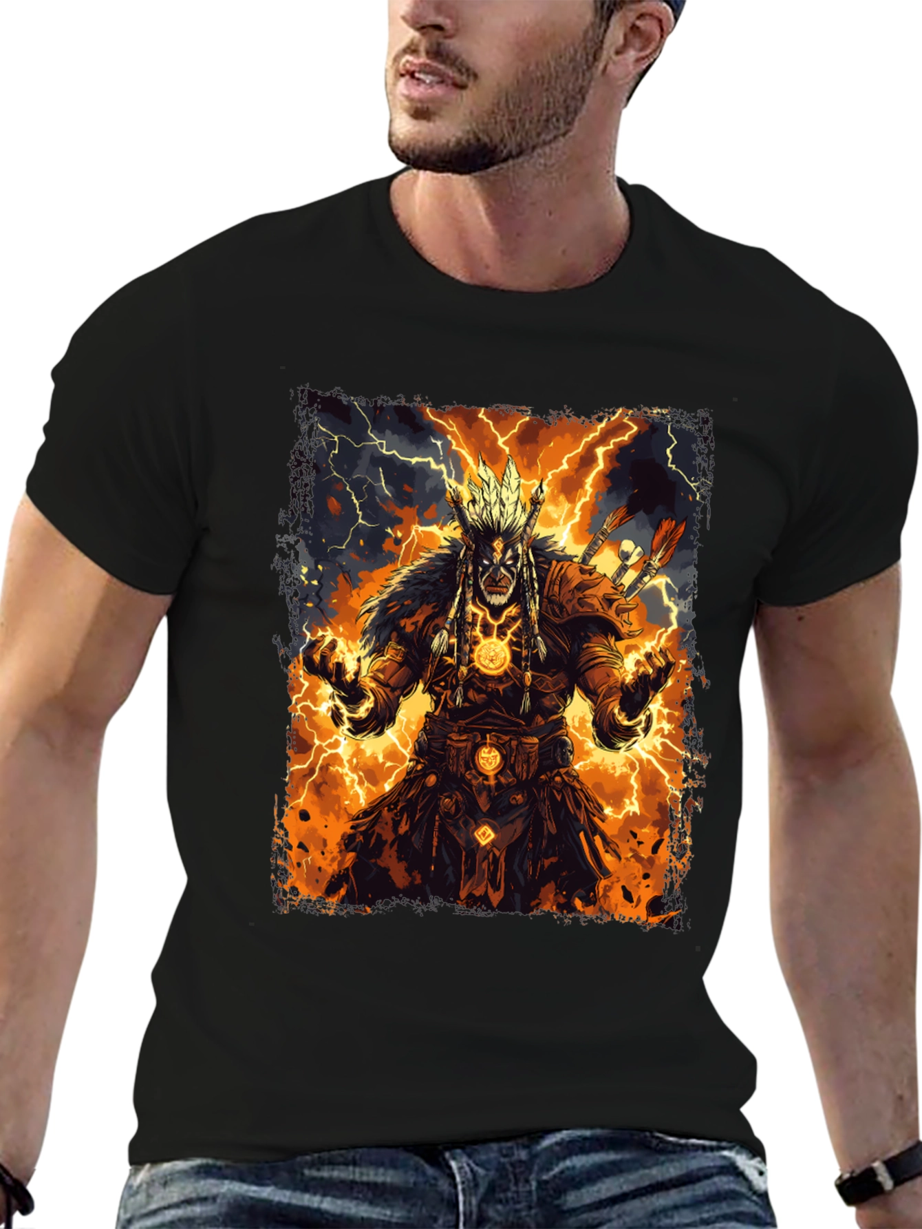 Electric Shaman Graphic Tee - Black T-Shirt