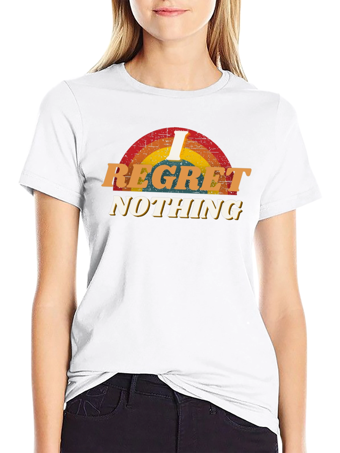 I Regret Nothing Graphic Tee - Black