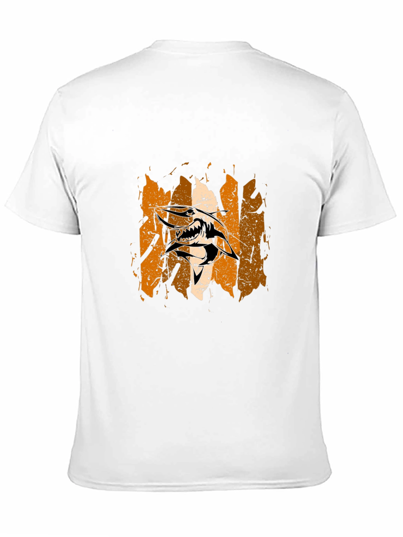 Edgy Shark Graphic Print Black T-Shirt