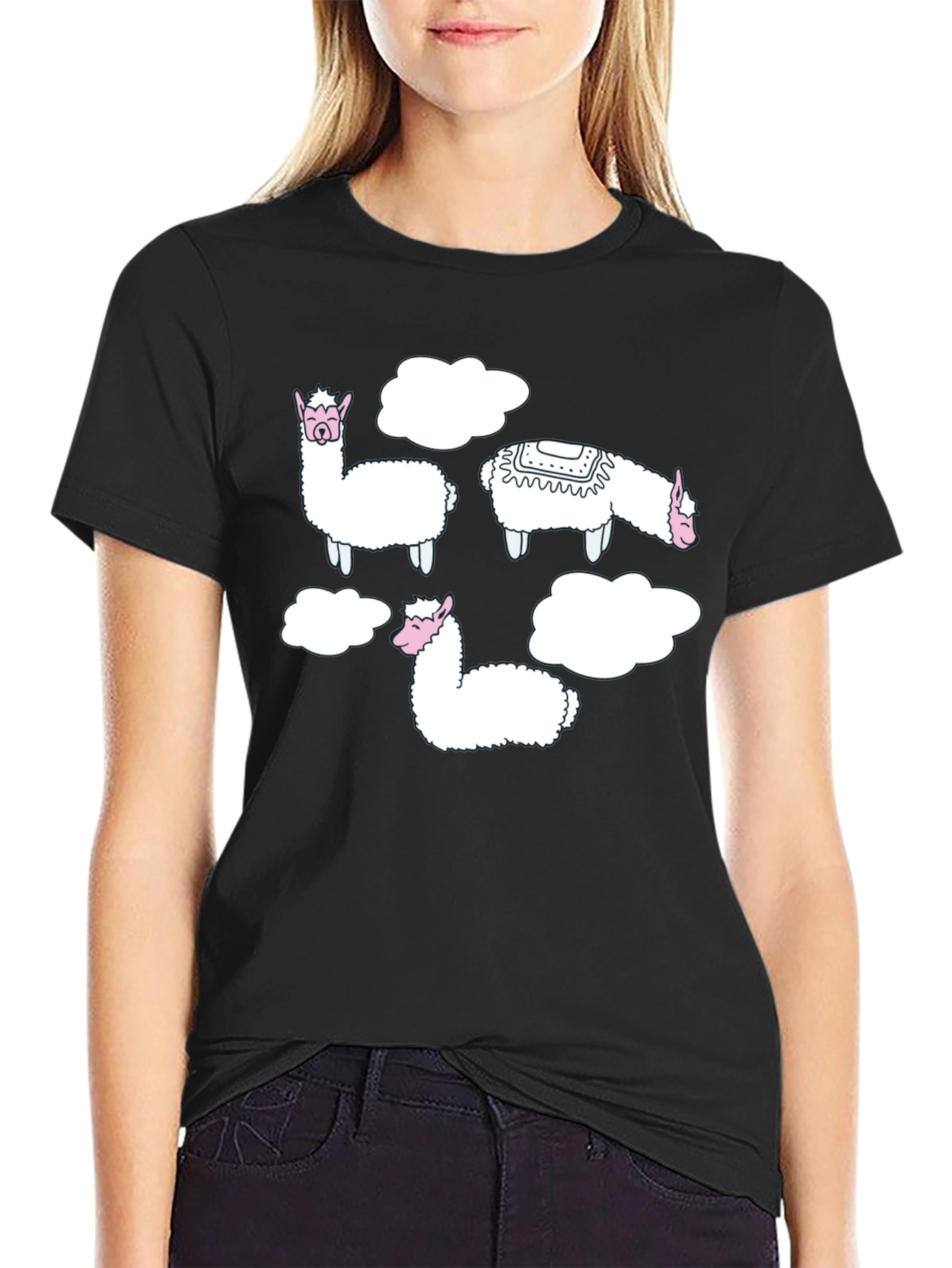 Llama Cloud T-Shirt - Mens Black Tee
