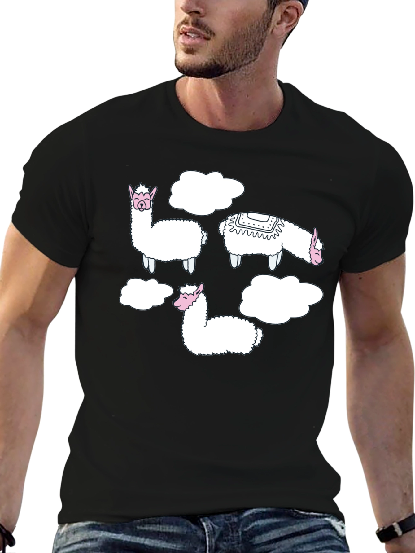 Llama Cloud T-Shirt - Mens Black Tee