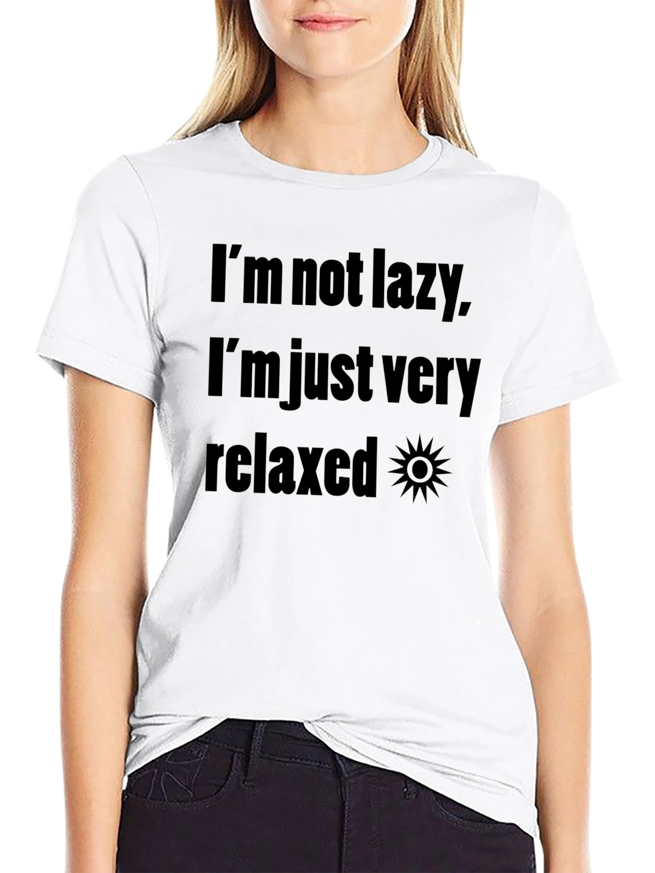 Relaxed T-Shirt - Lazy Funny Slogan Tee