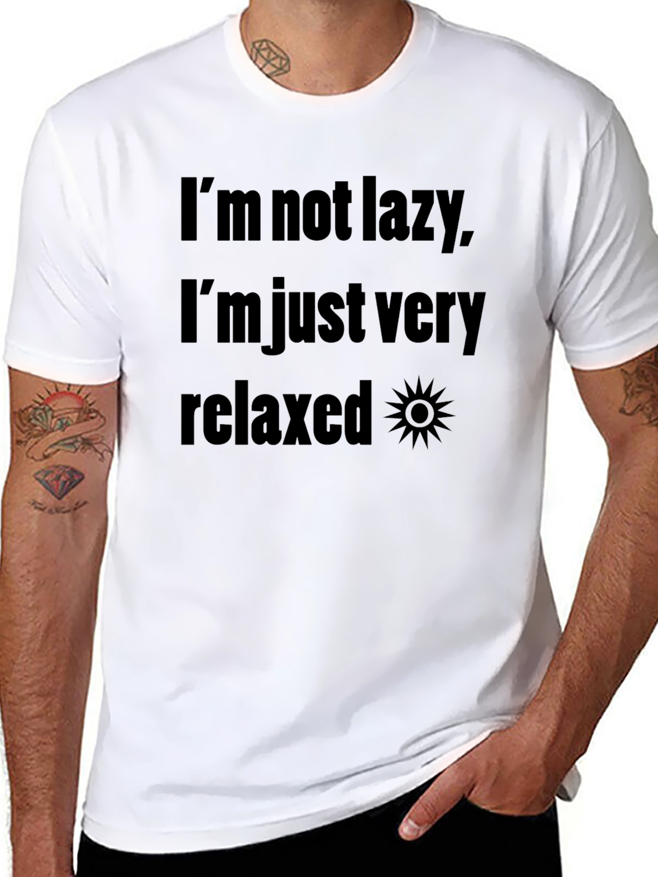 Relaxed T-Shirt - Lazy Funny Slogan Tee