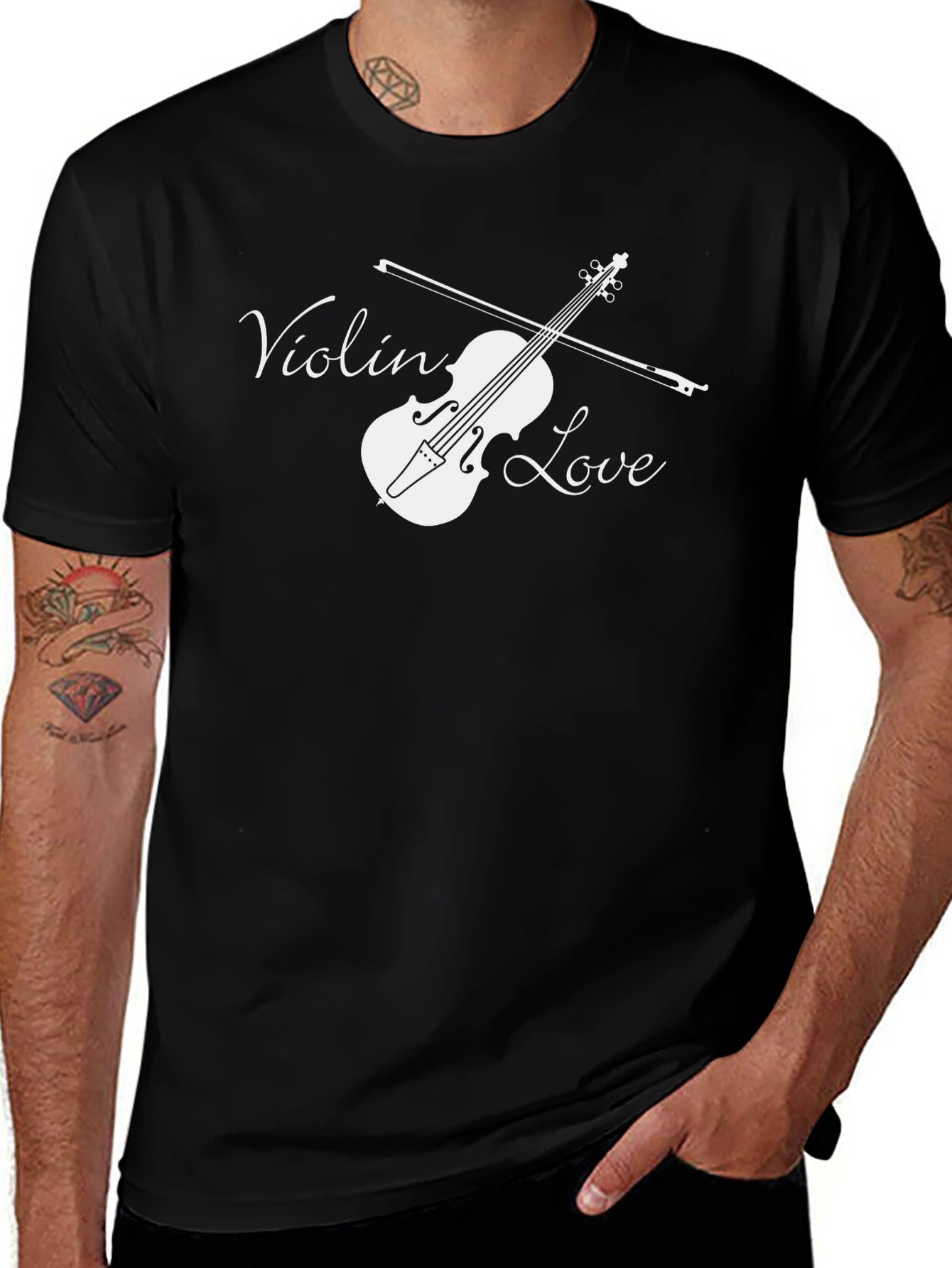 Violin Love Black T-Shirt