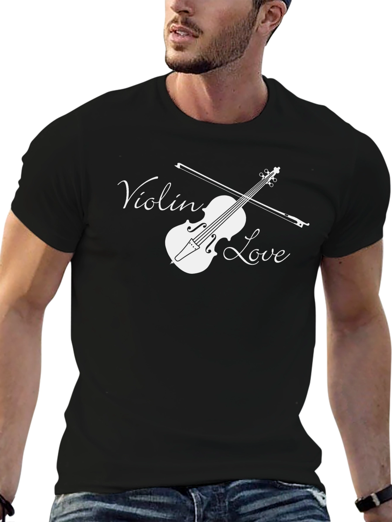 Violin Love Black T-Shirt