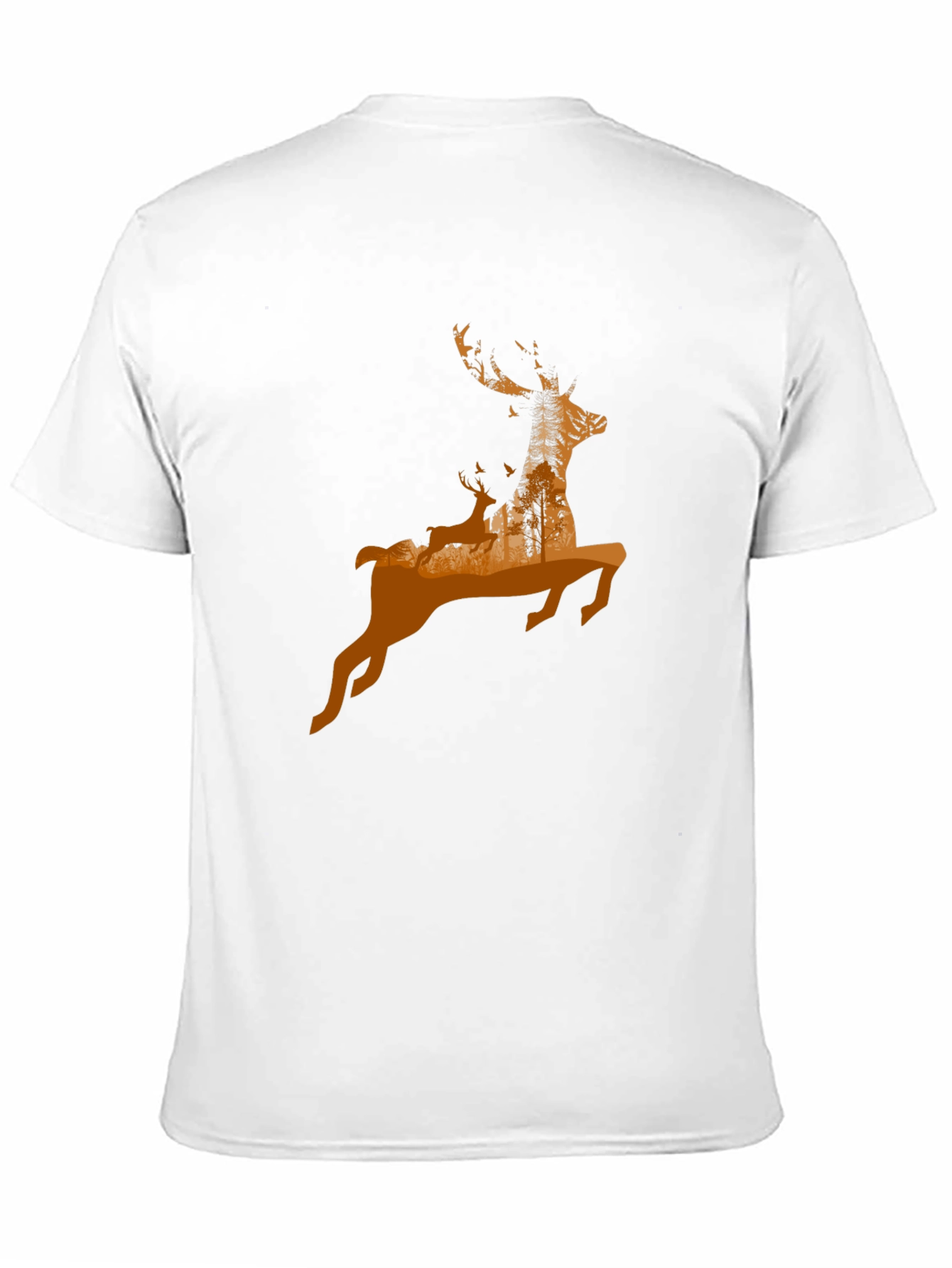 Deer Silhouette Graphic T-Shirt - Nature Inspired Design