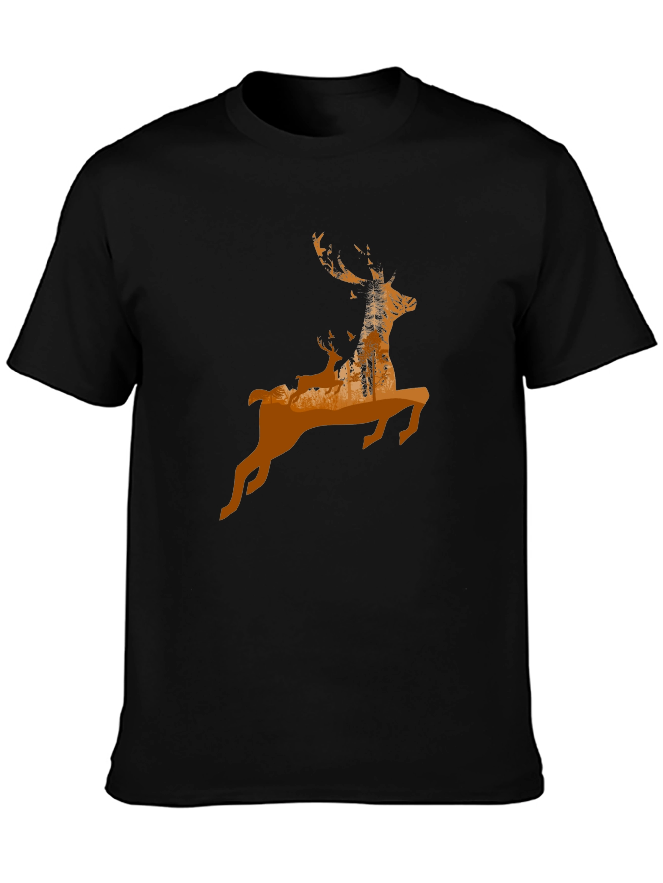 Deer Silhouette Graphic T-Shirt - Nature Inspired Design