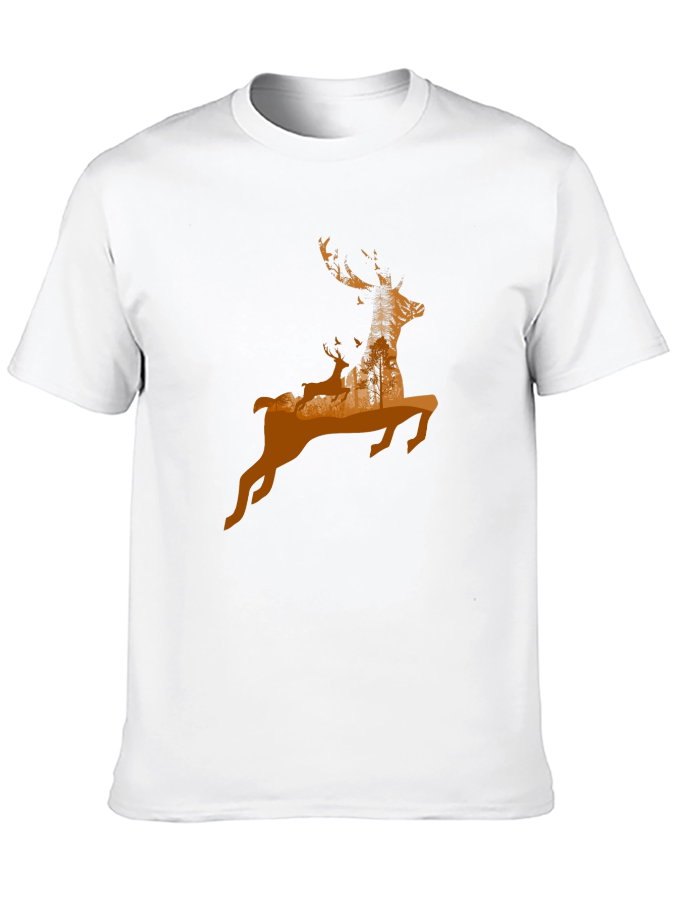 Deer Silhouette Graphic T-Shirt - Nature Inspired Design