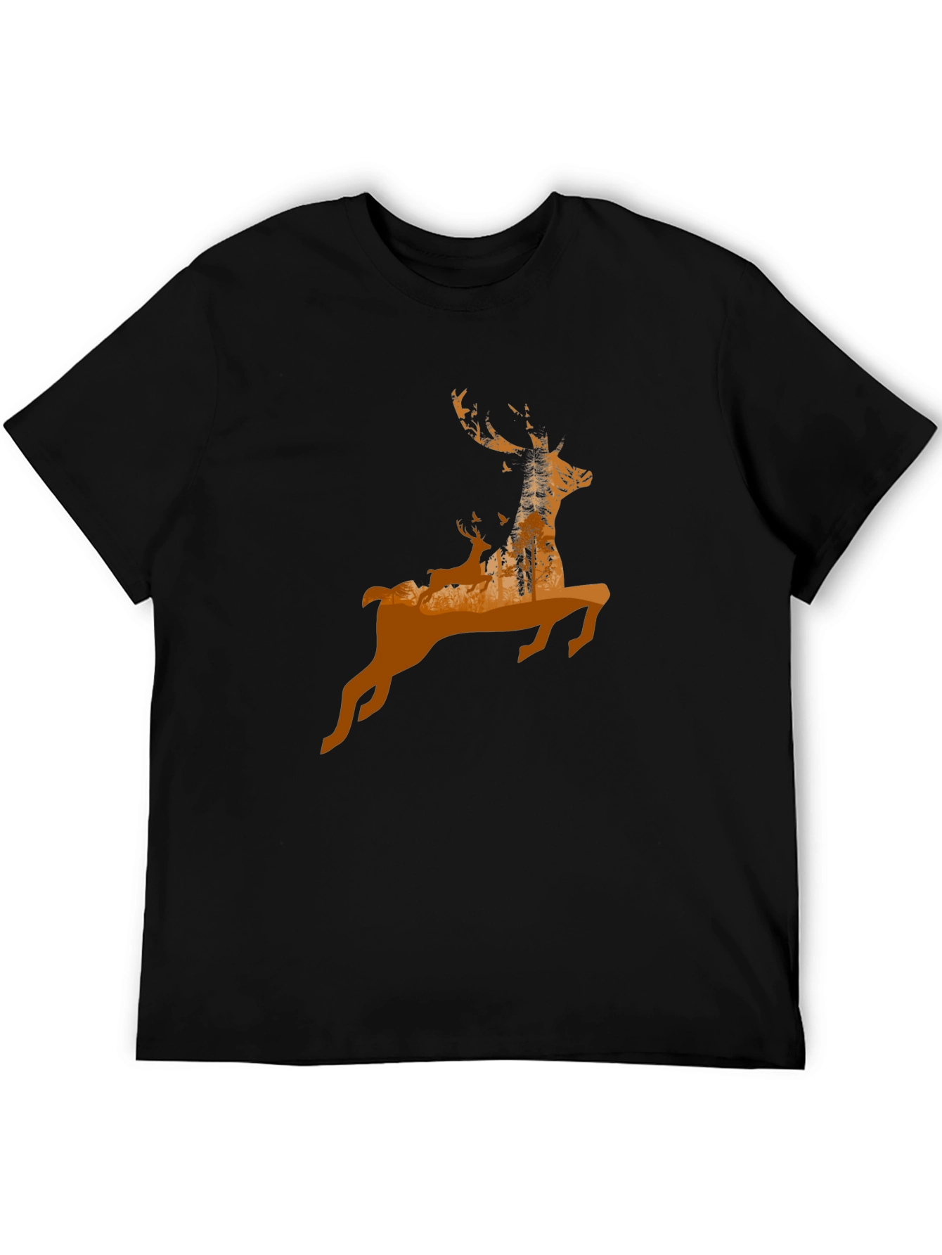 Deer Silhouette Graphic T-Shirt - Nature Inspired Design