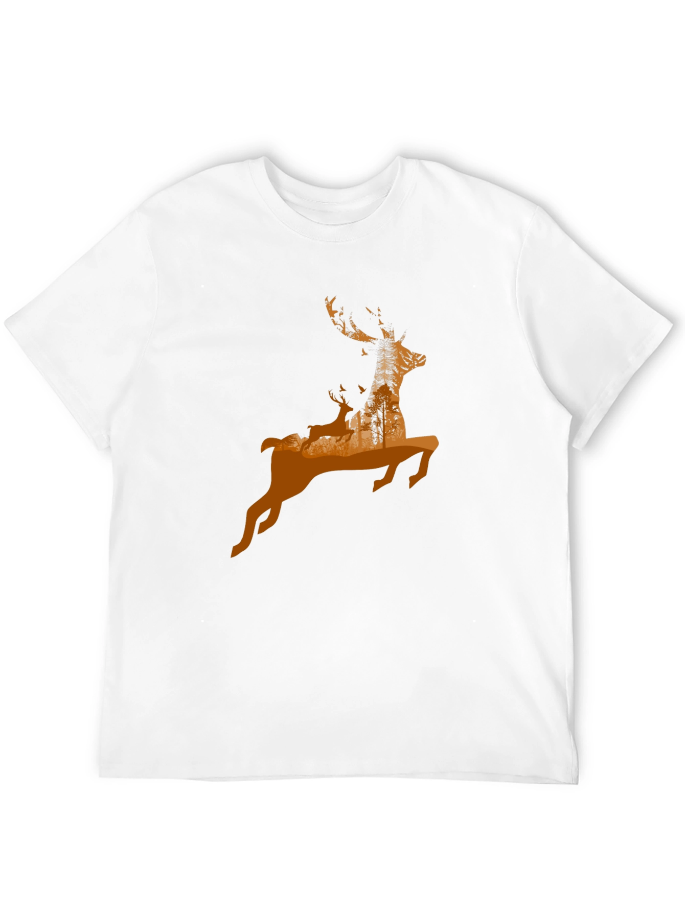 Deer Silhouette Graphic T-Shirt - Nature Inspired Design