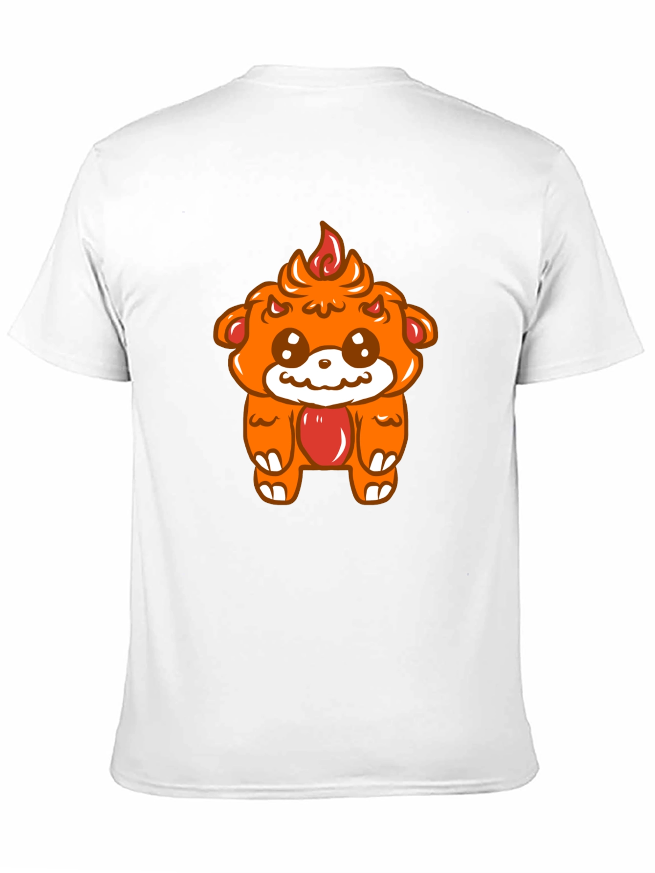 Kawaii Fire Bear Graphic Tee - Black