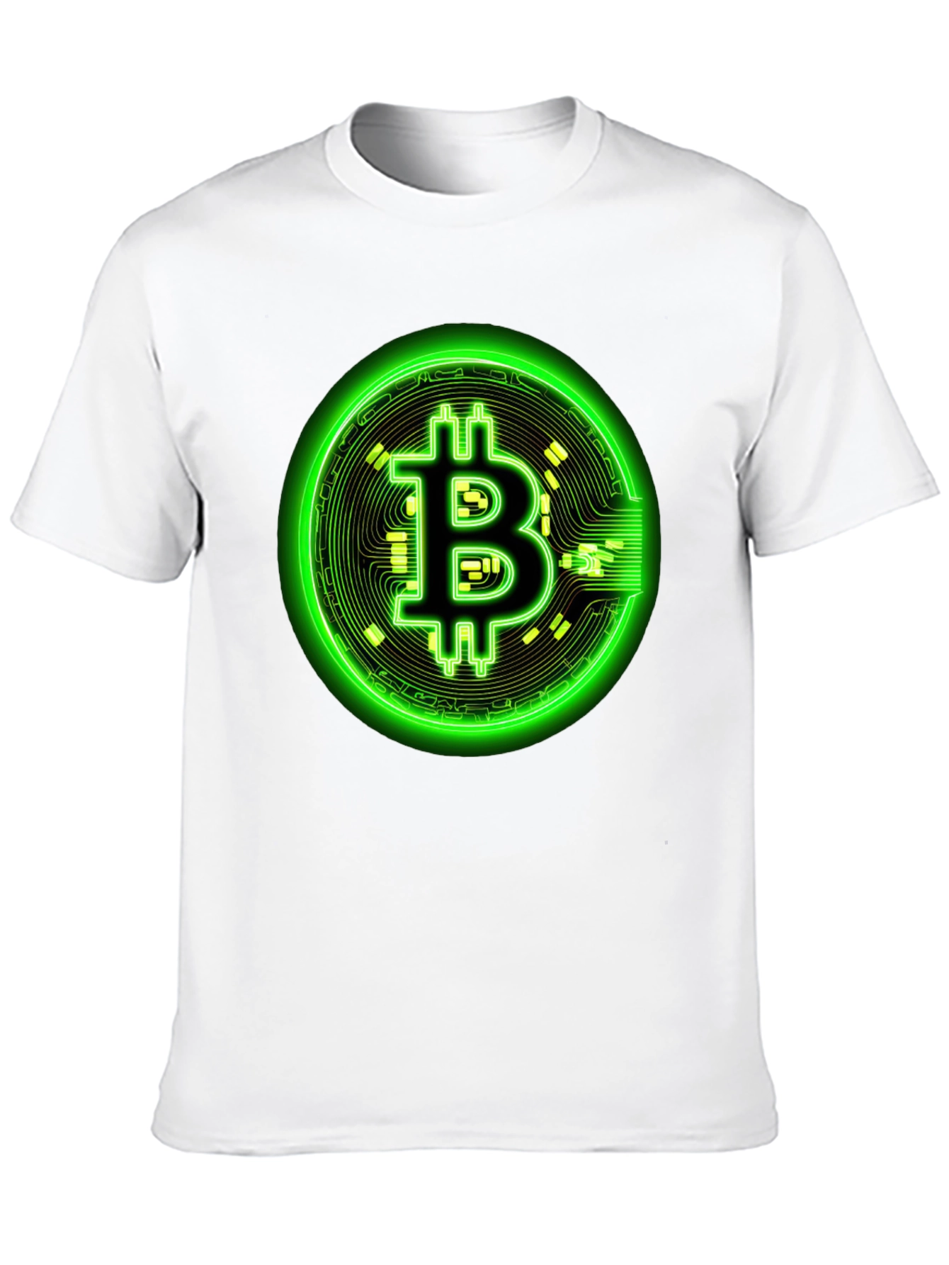 Bitcoin Neon Graphic Black T-Shirt