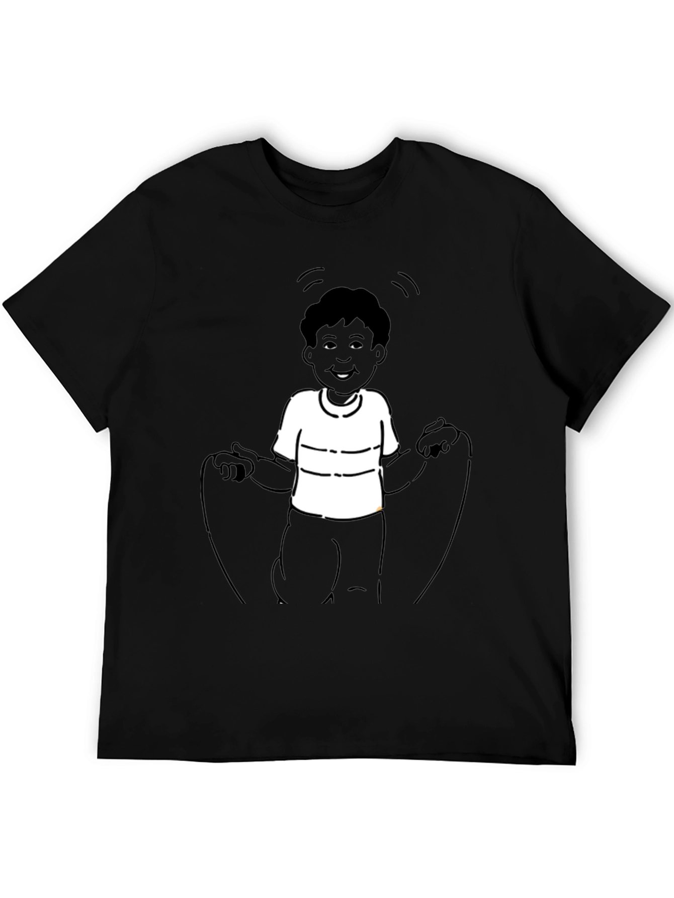 Cartoon Kid Black T-Shirt