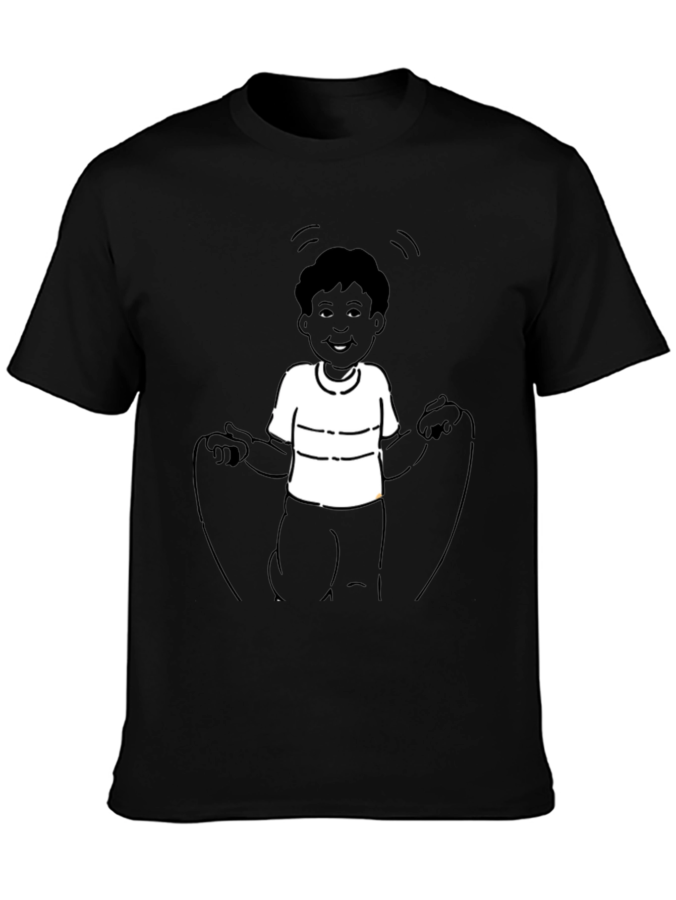 Cartoon Kid Black T-Shirt