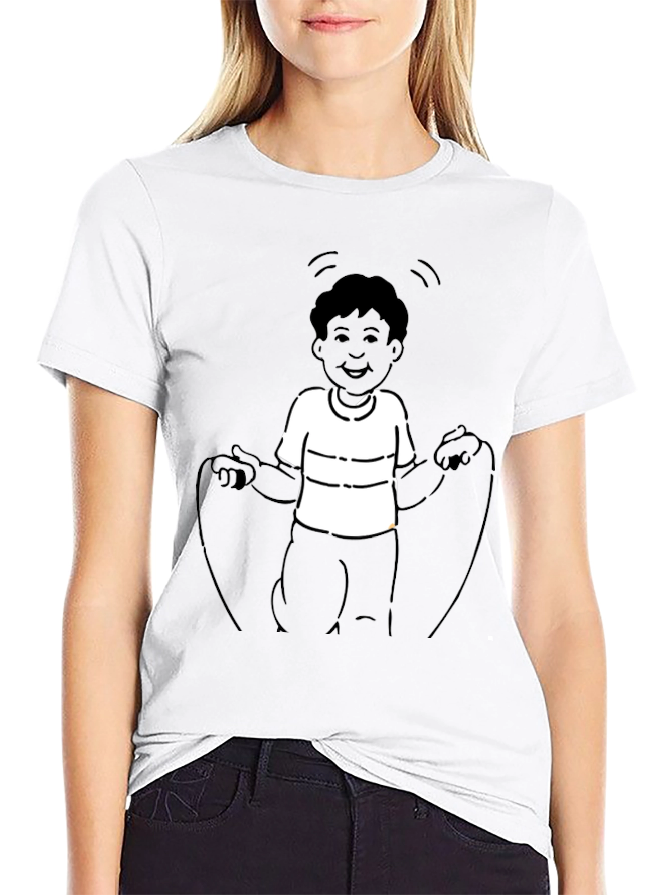 Cartoon Kid Black T-Shirt