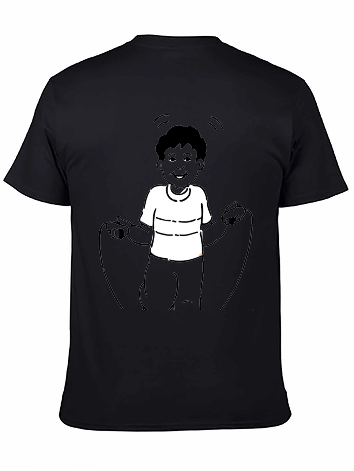 Cartoon Kid Black T-Shirt