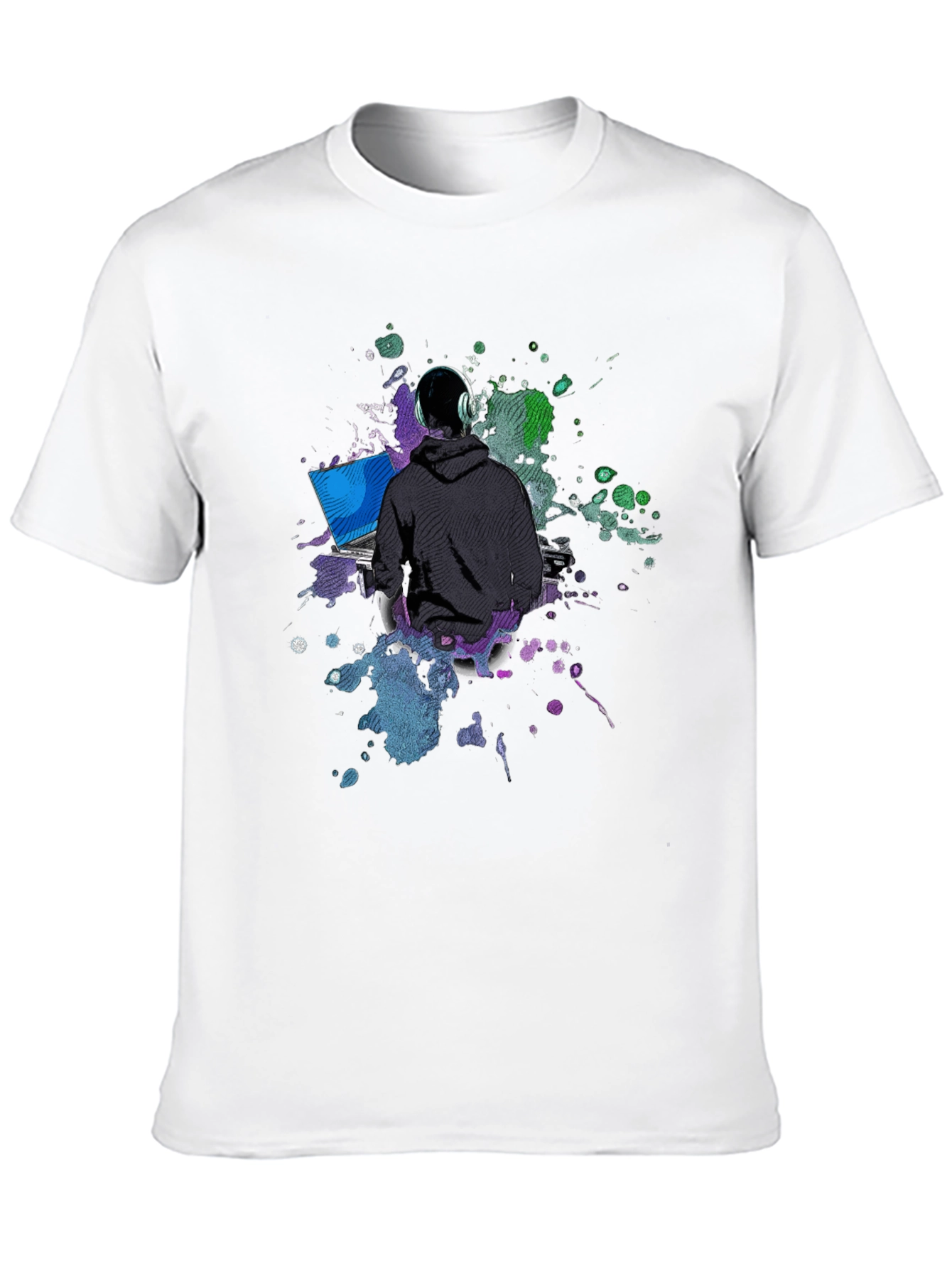 DJ Gamer Graphic Tee - Black Cotton Blend