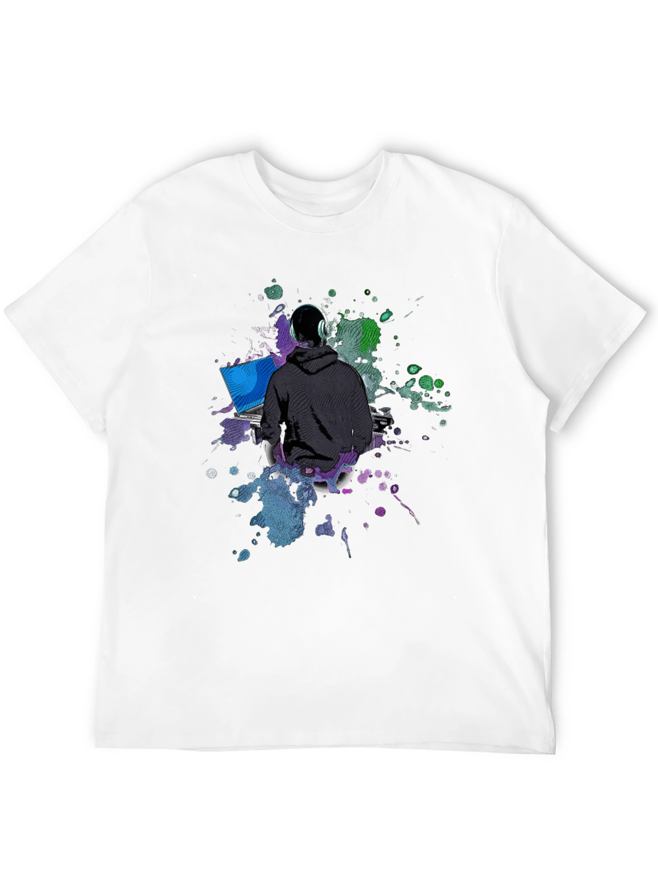 DJ Gamer Graphic Tee - Black Cotton Blend
