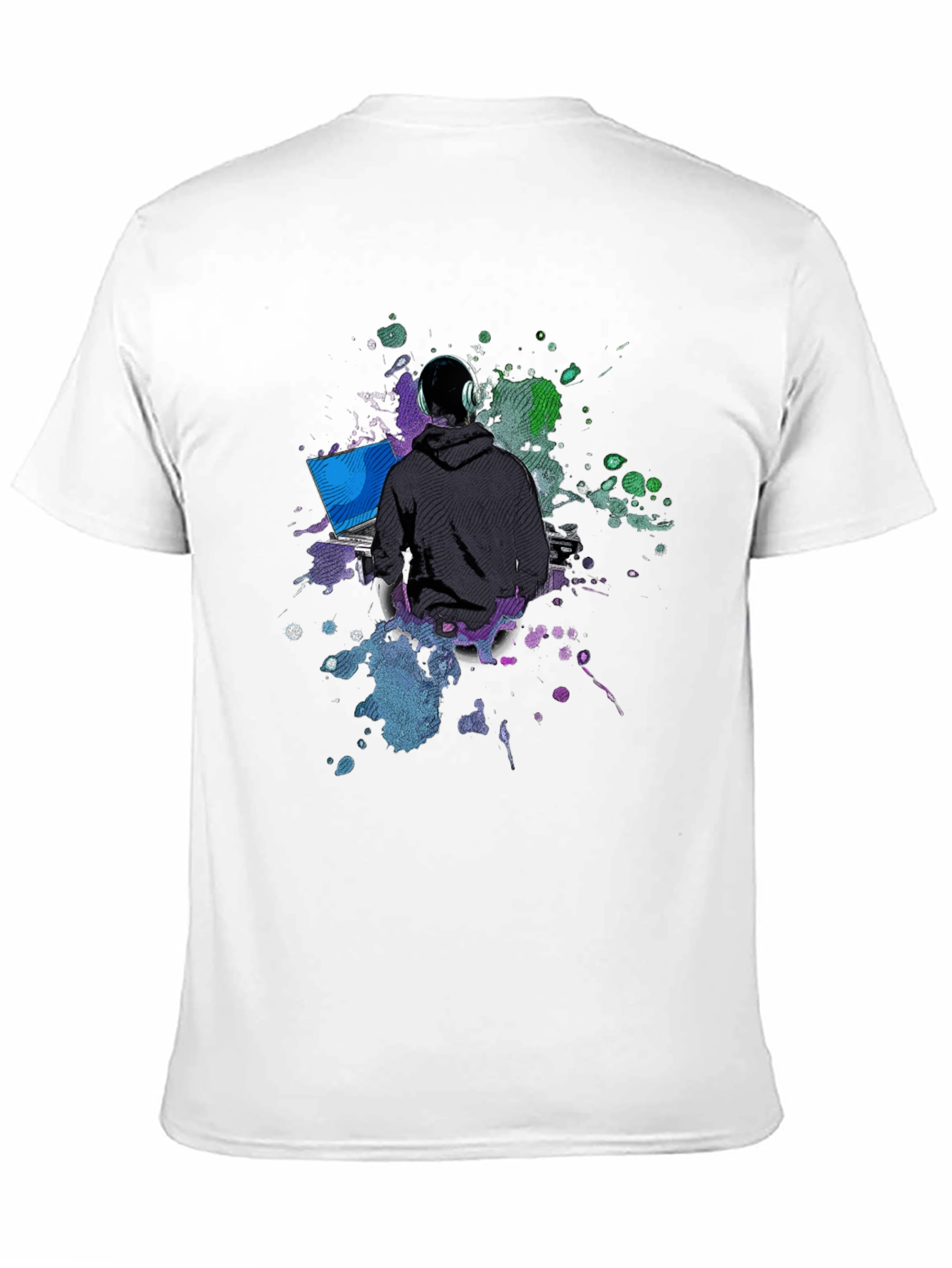 DJ Gamer Graphic Tee - Black Cotton Blend