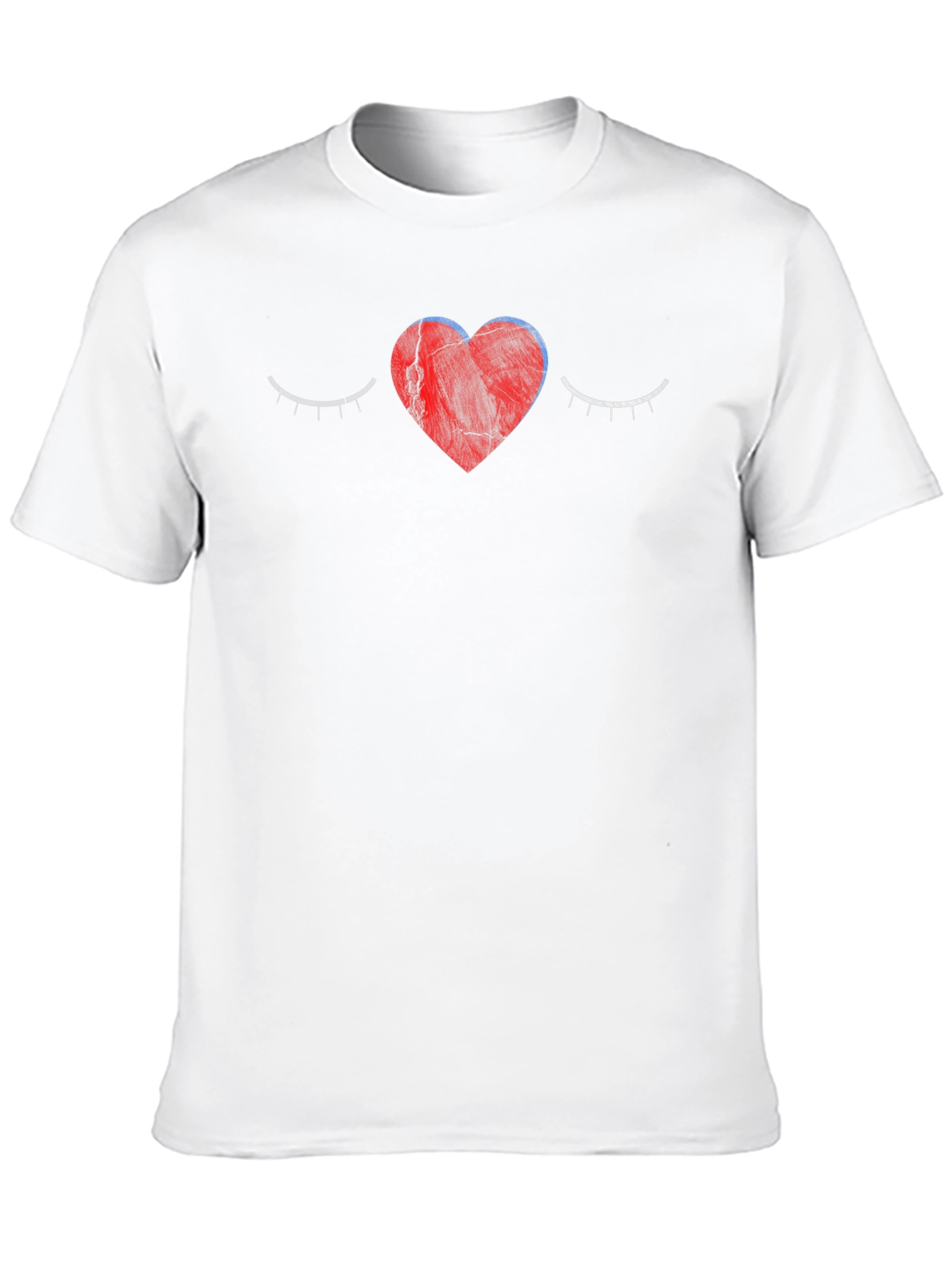 Heart Eyes Graphic Tee - Trendy Unisex Black T-Shirt