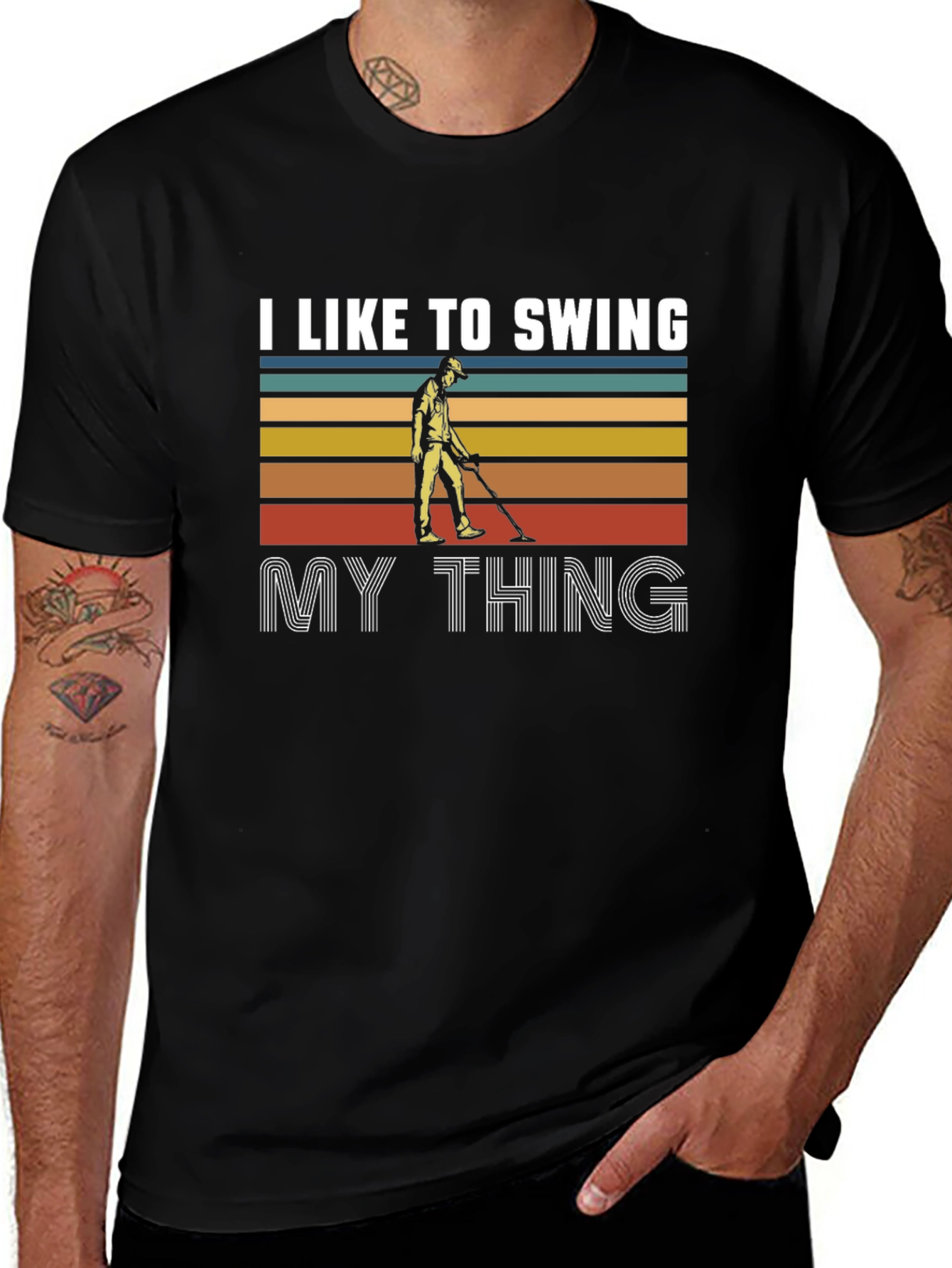 I Like to Swing My Thing Retro T-Shirt