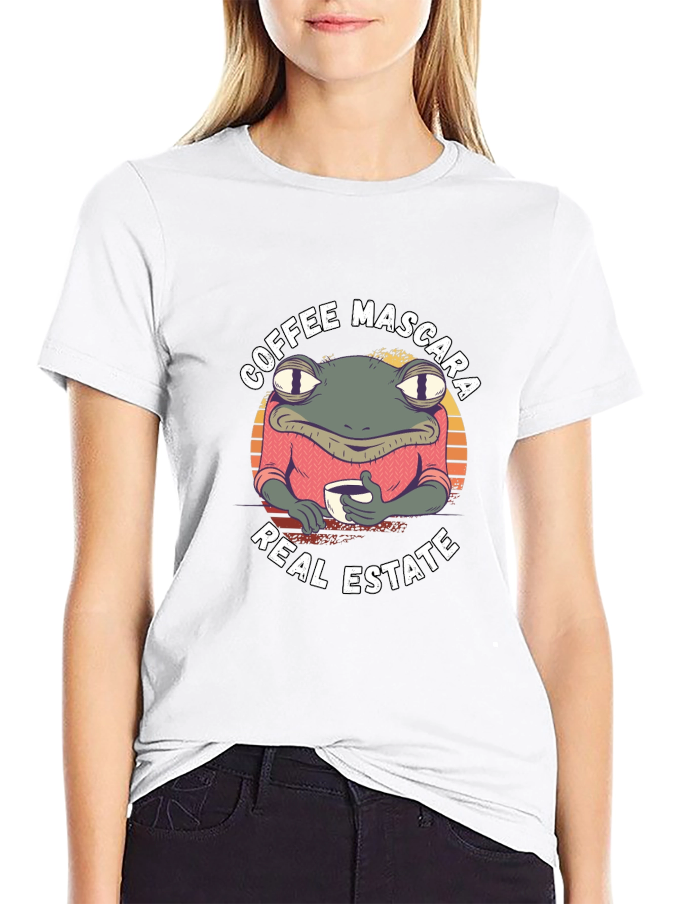 Coffee Mascara Real Estate Frog T-Shirt