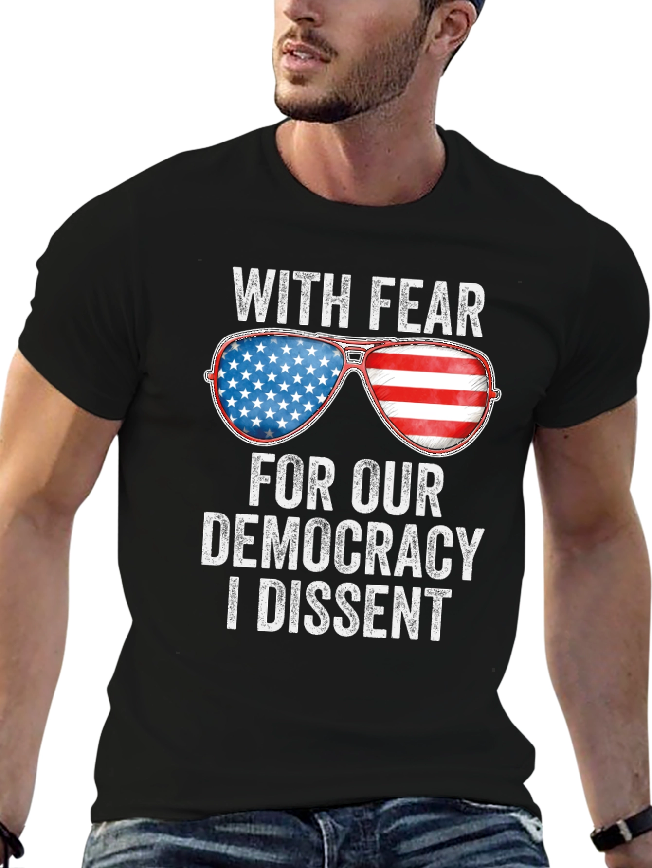 With Fear For Our Democracy Graphic T-Shirt