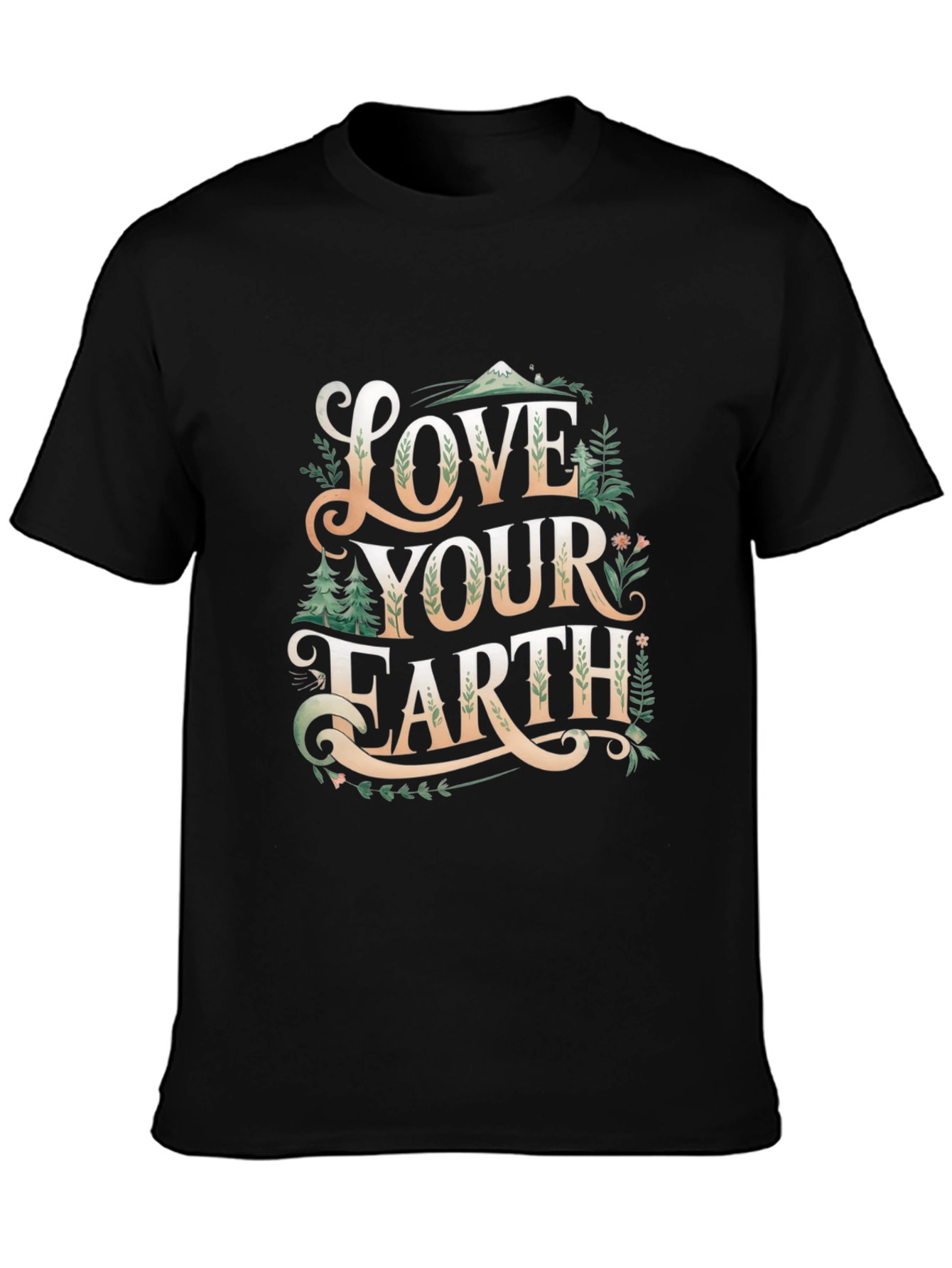 Love Your Earth Graphic T-Shirt - Black