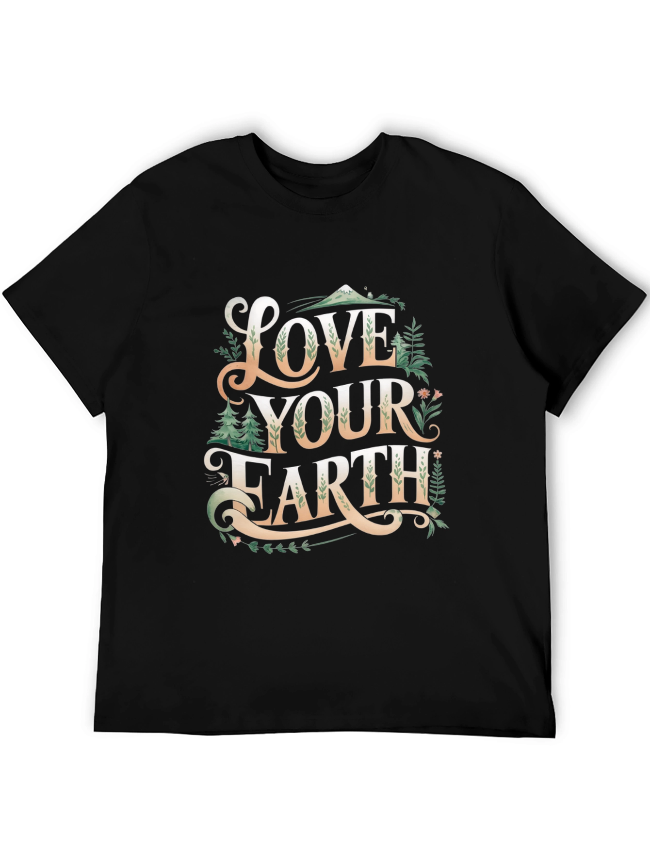 Love Your Earth Graphic T-Shirt - Black