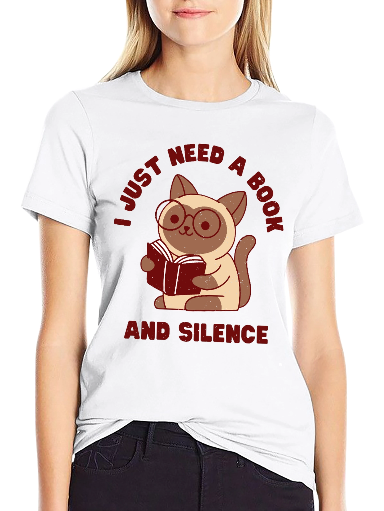 Book Lover Cat T-Shirt