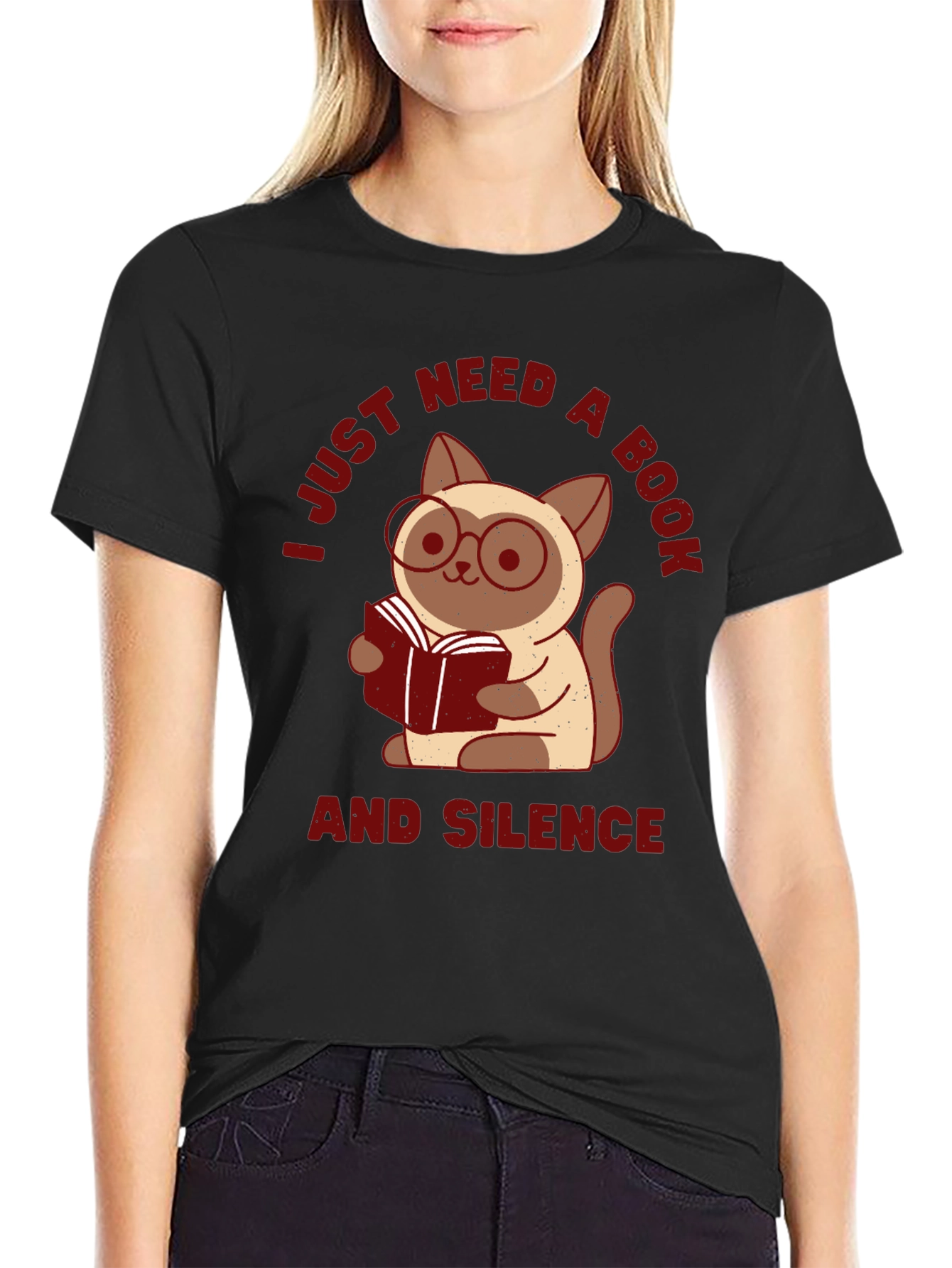 Book Lover Cat T-Shirt