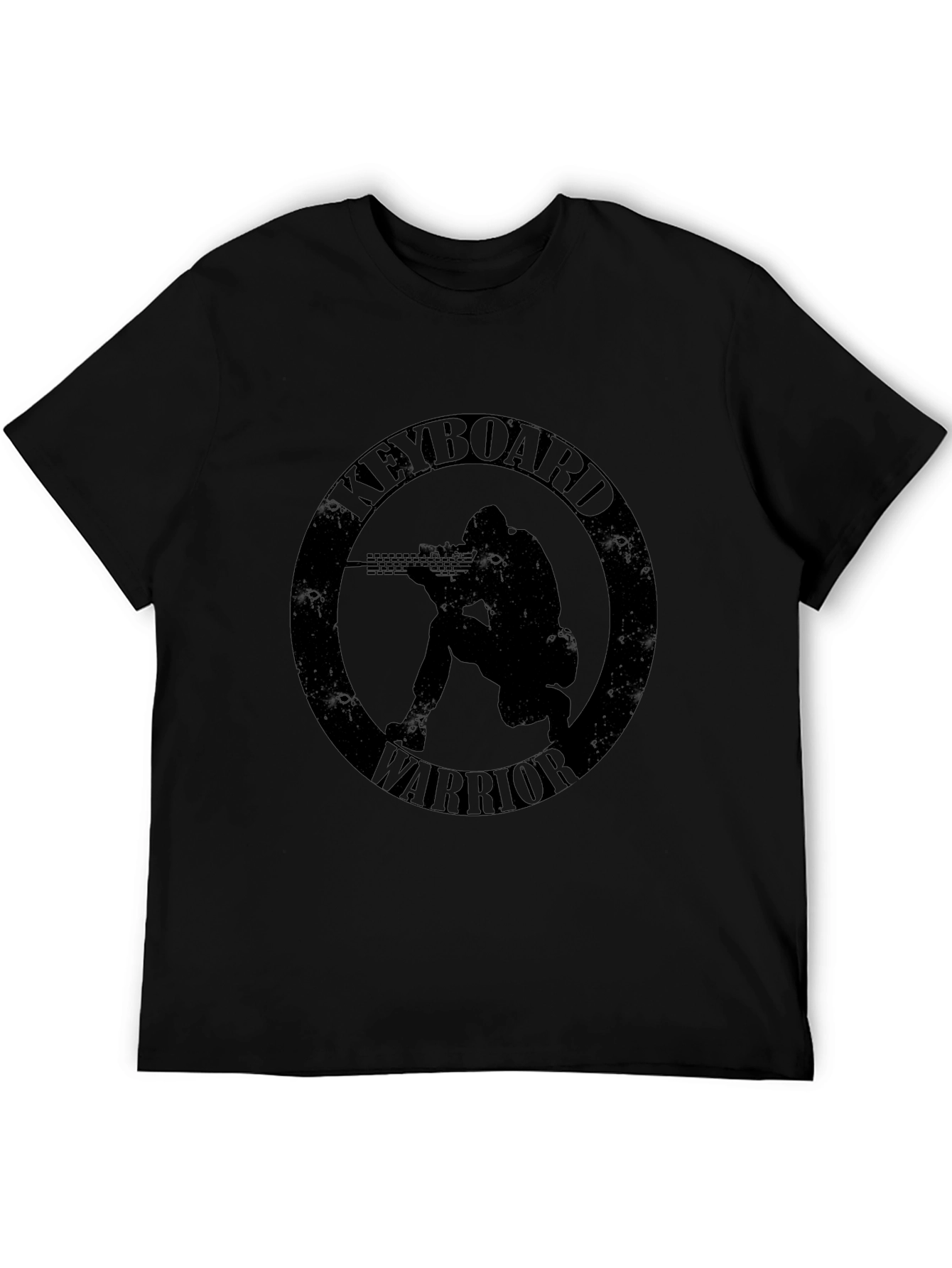Keyboard Warrior Black Graphic T-Shirt