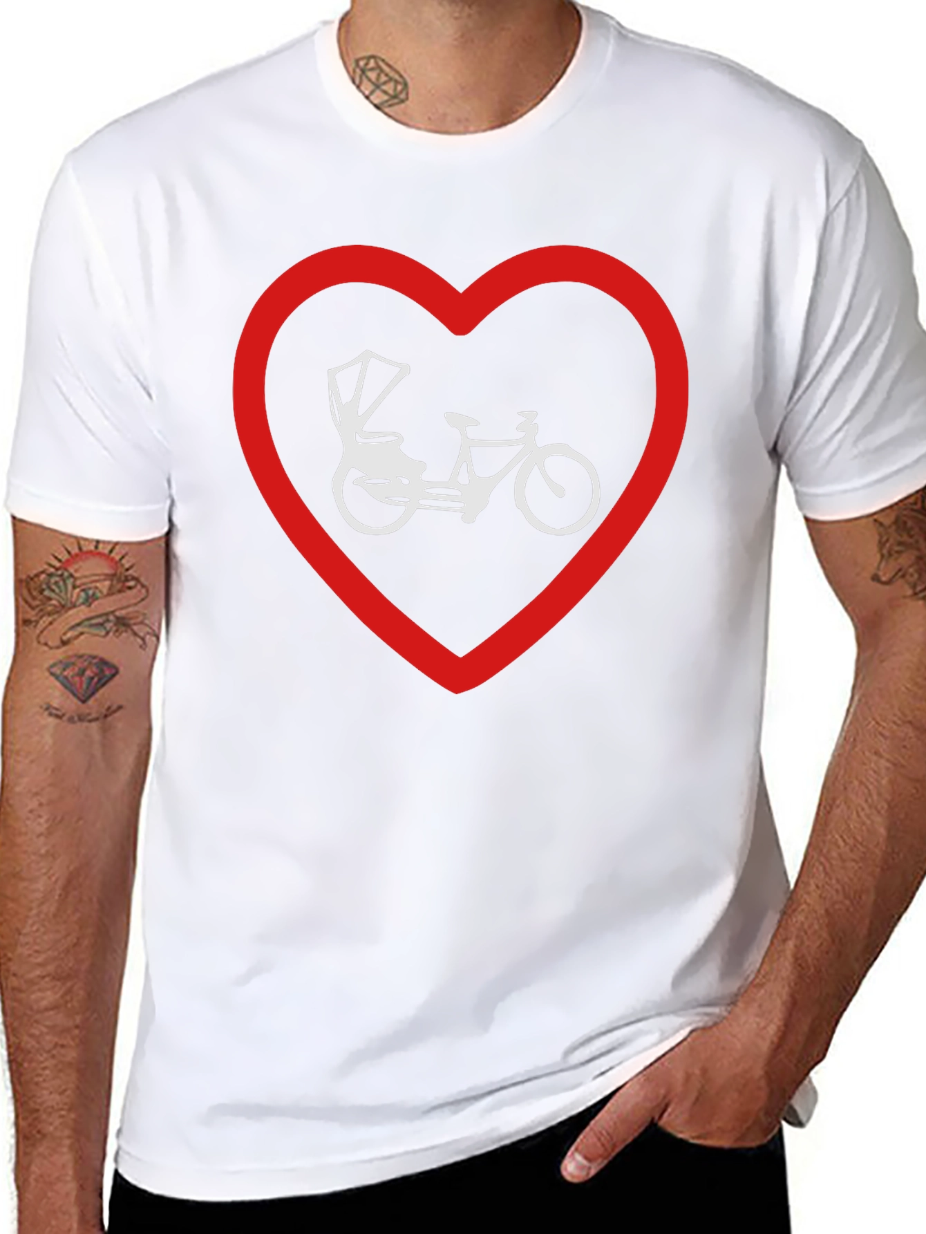 Heart Rickshaw Graphic Tee - Stylish Black T-Shirt