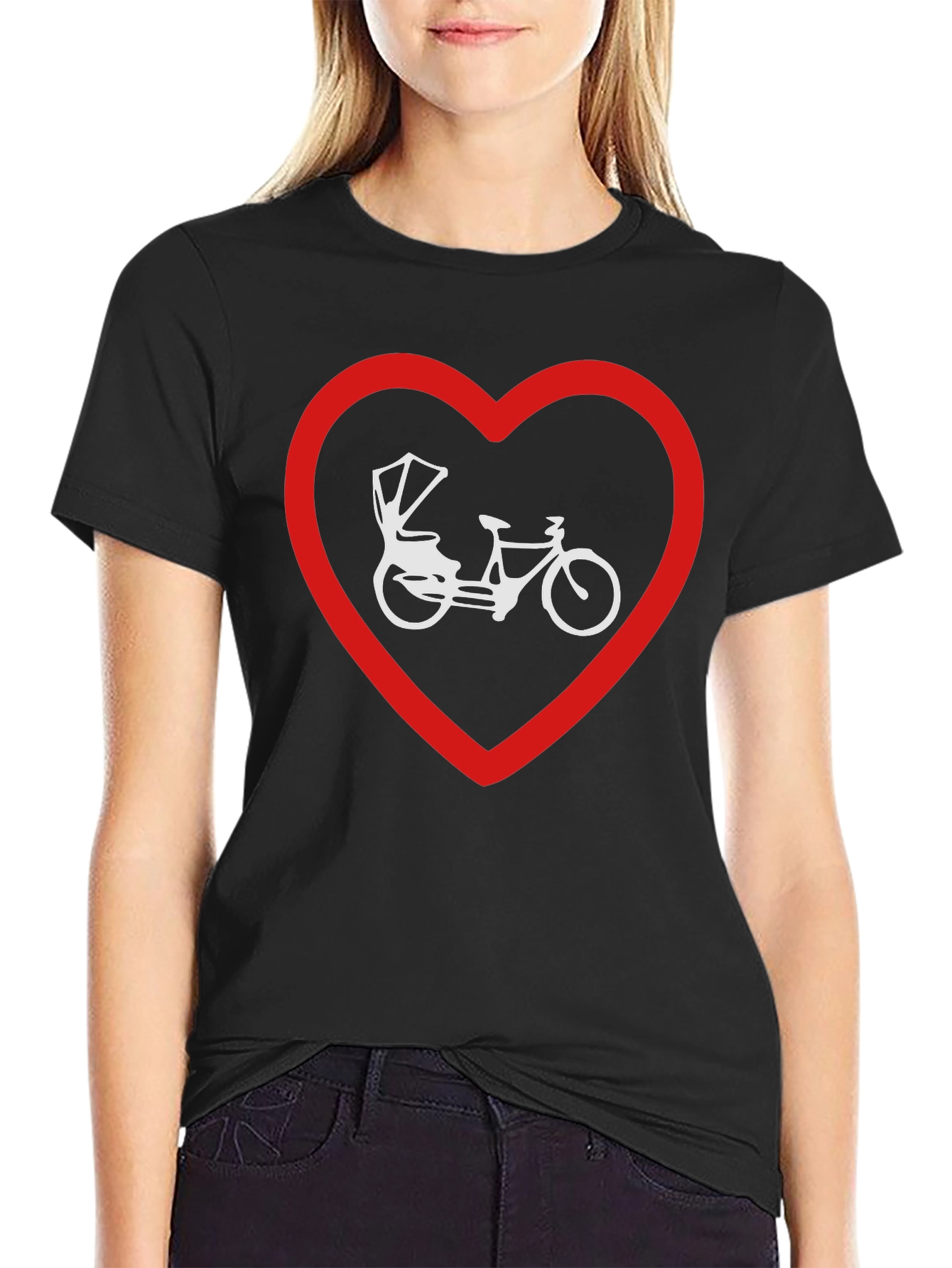 Heart Rickshaw Graphic Tee - Stylish Black T-Shirt