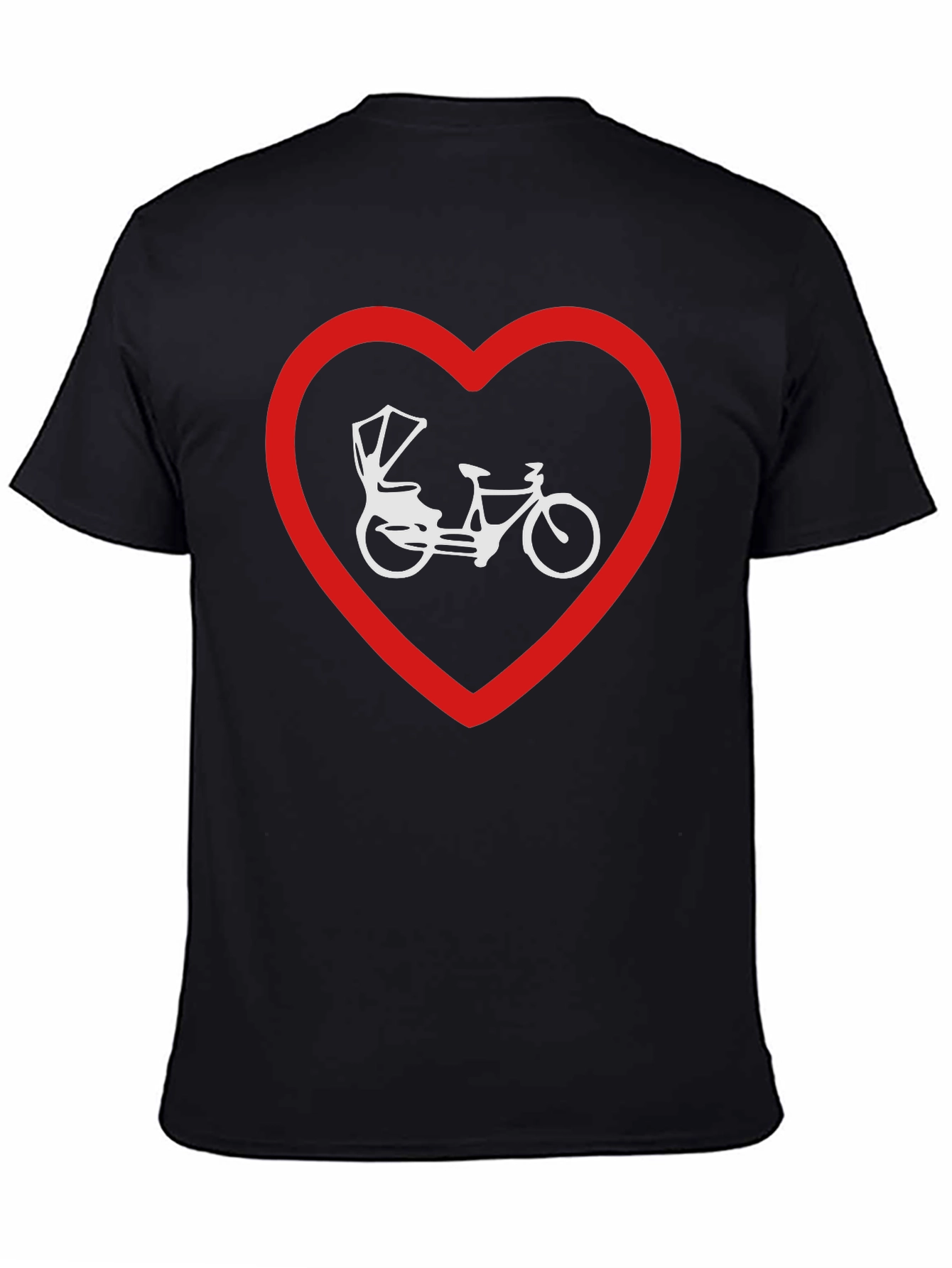 Heart Rickshaw Graphic Tee - Stylish Black T-Shirt