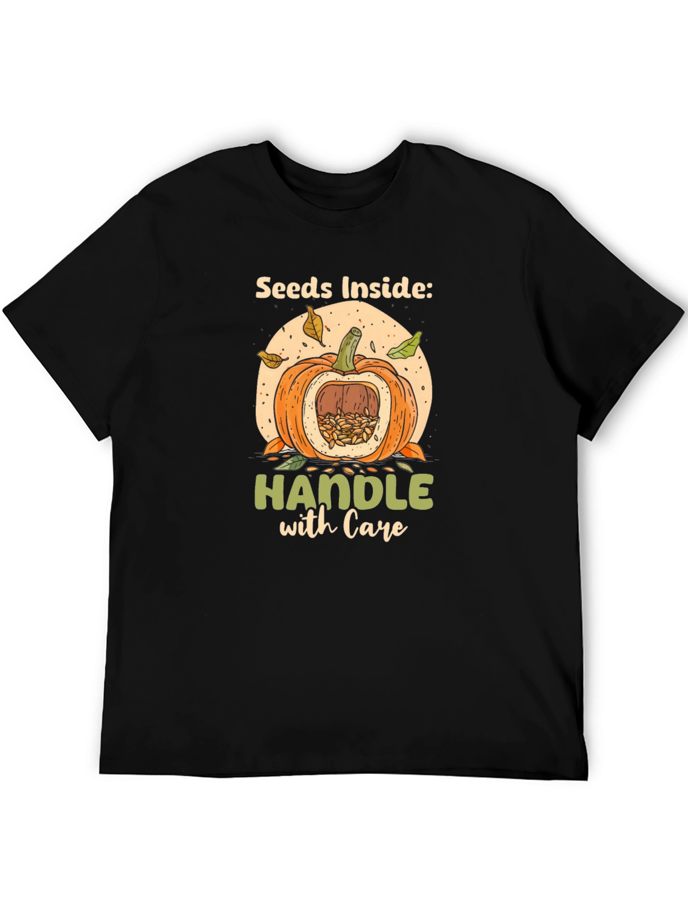Seeds Inside Pumpkin Graphic Tee - Handle With Care