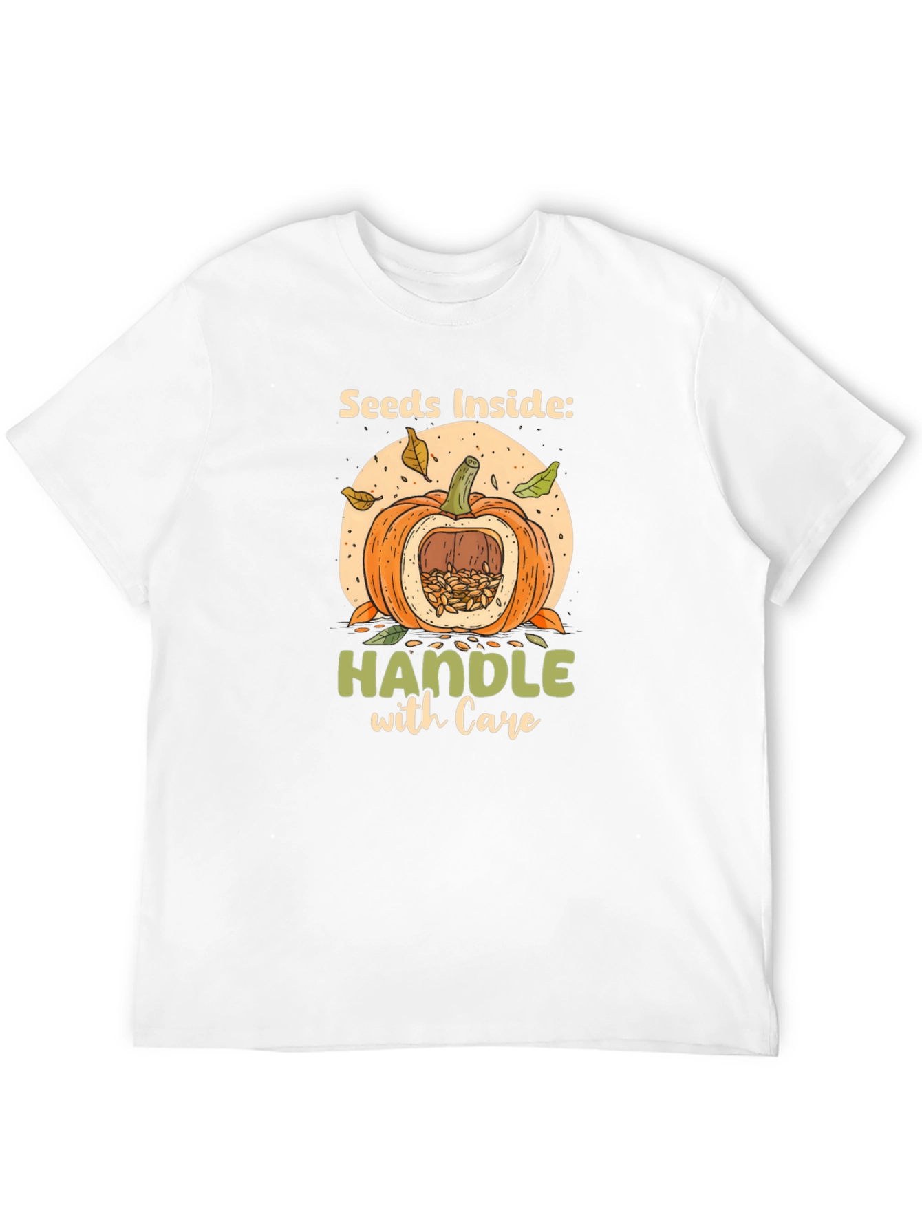 Seeds Inside Pumpkin Graphic Tee - Handle With Care