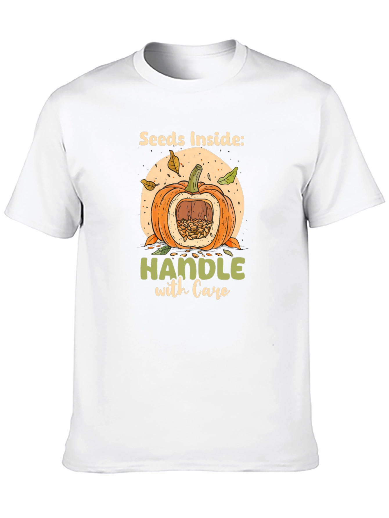 Seeds Inside Pumpkin Graphic Tee - Handle With Care
