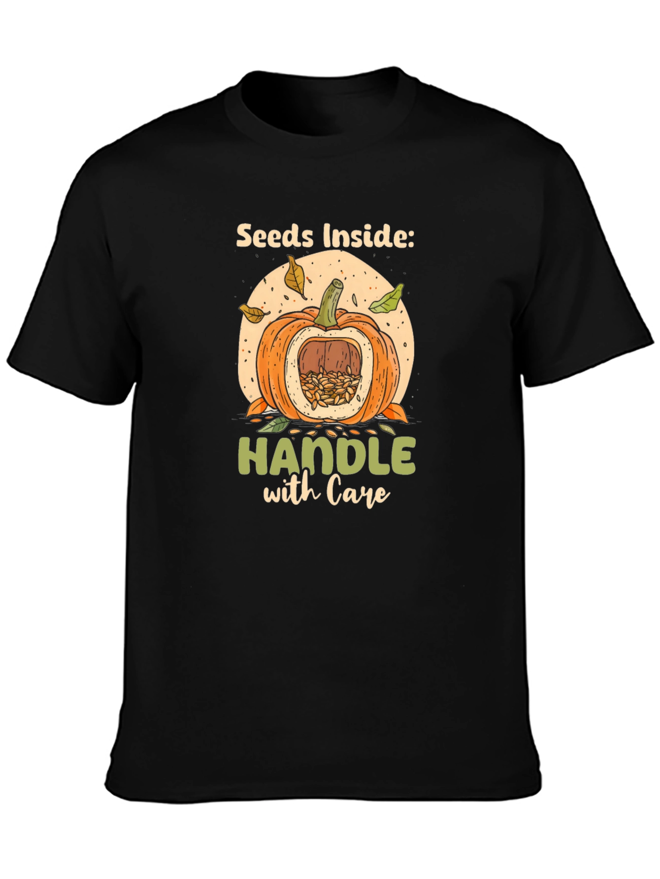 Seeds Inside Pumpkin Graphic Tee - Handle With Care